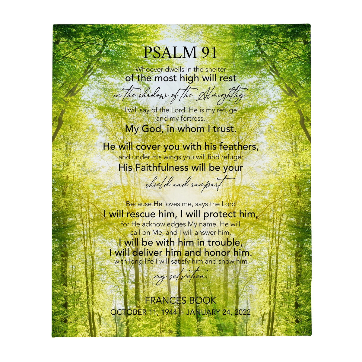 Custom Memorial Soft Throw Blankets for Home Décor - LifeSong Milestones