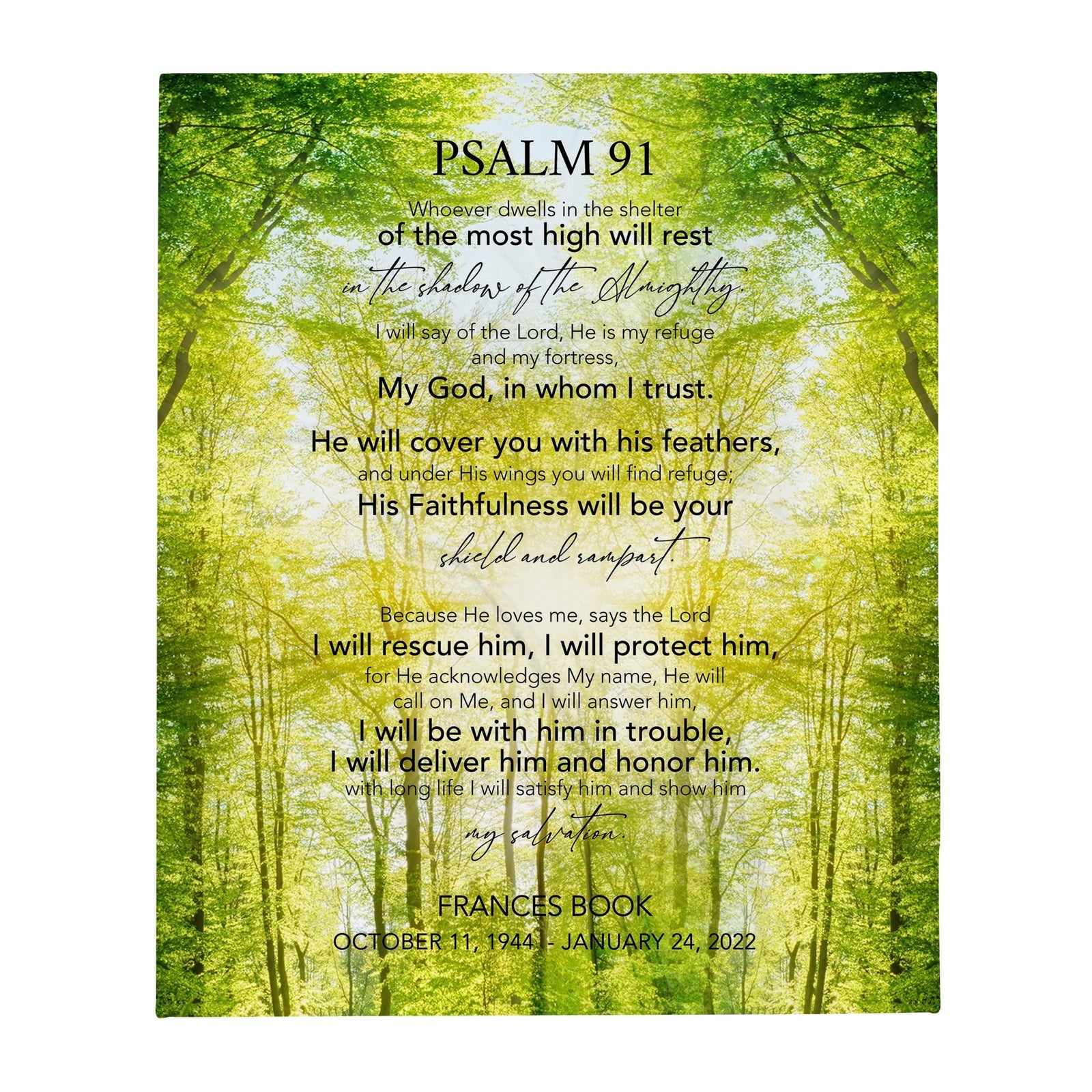 Custom Memorial Soft Throw Blankets for Home Décor - LifeSong Milestones