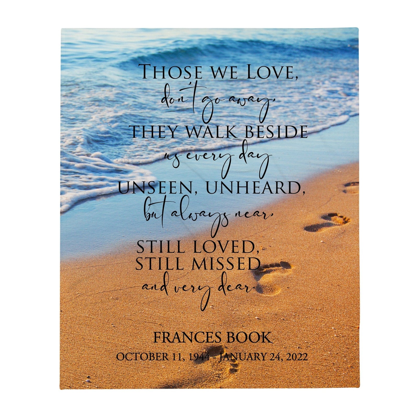 Custom Memorial Soft Throw Blankets for Home Décor - LifeSong Milestones