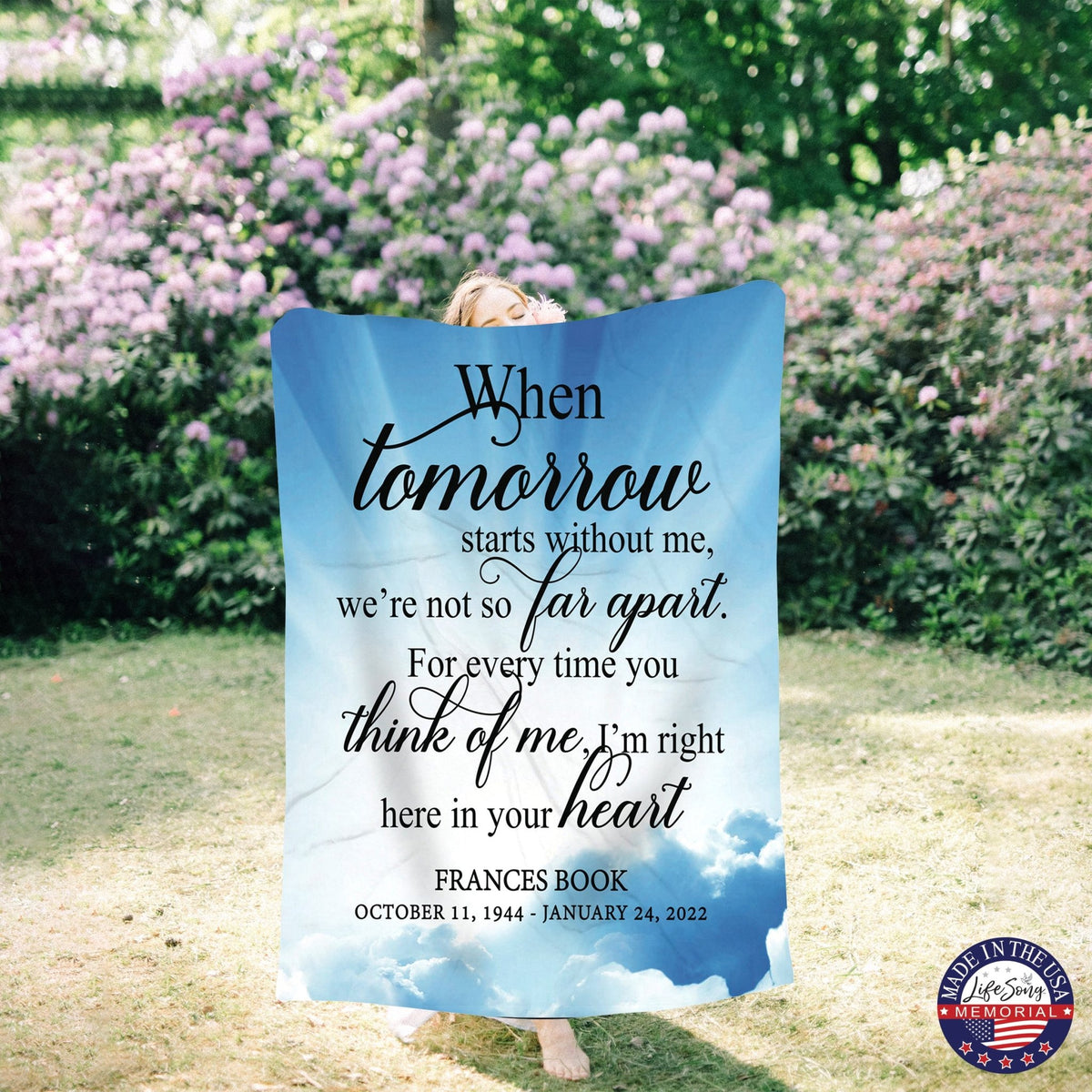 Custom Memorial Soft Throw Blankets for Home Décor - LifeSong Milestones