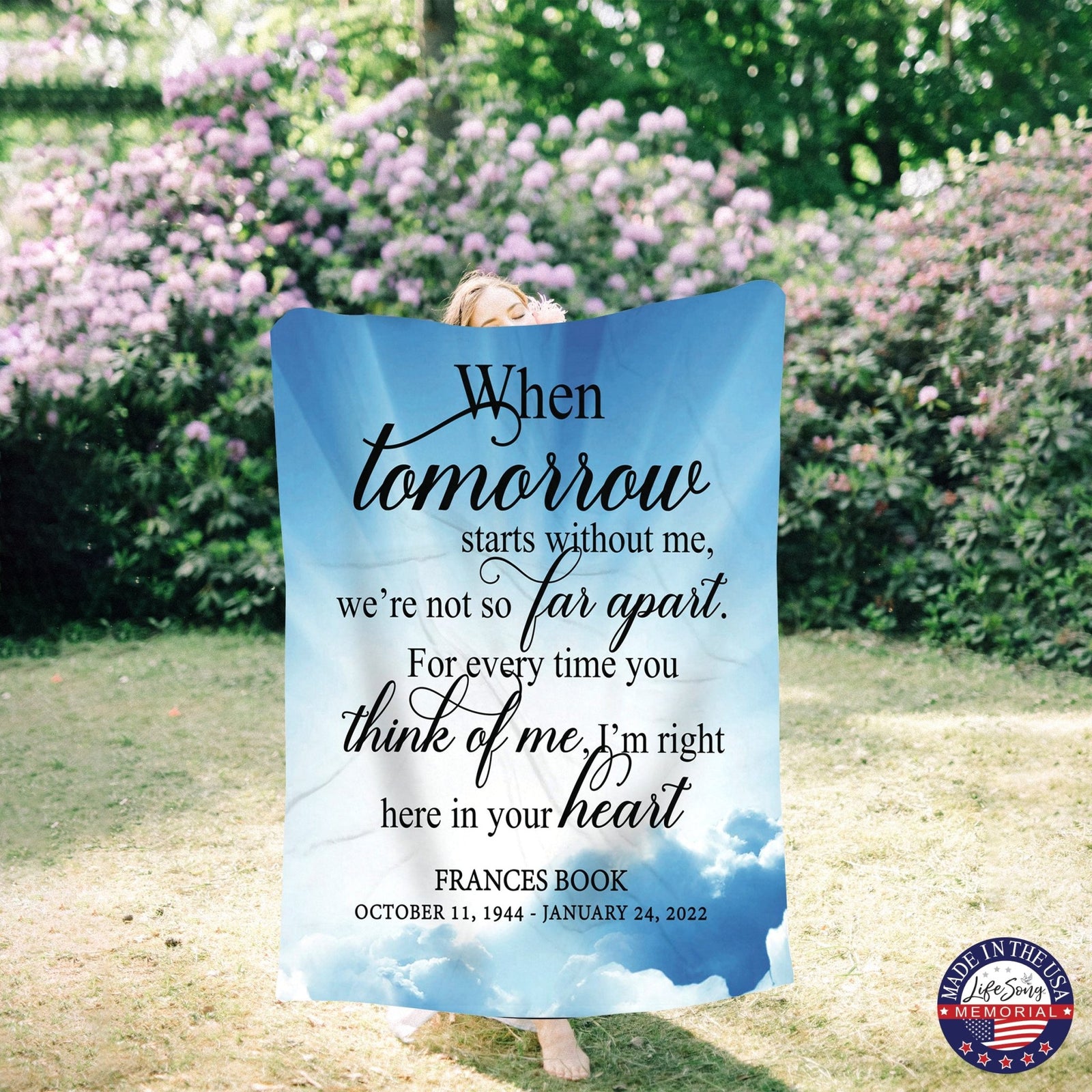 Custom Memorial Soft Throw Blankets for Home Décor - LifeSong Milestones