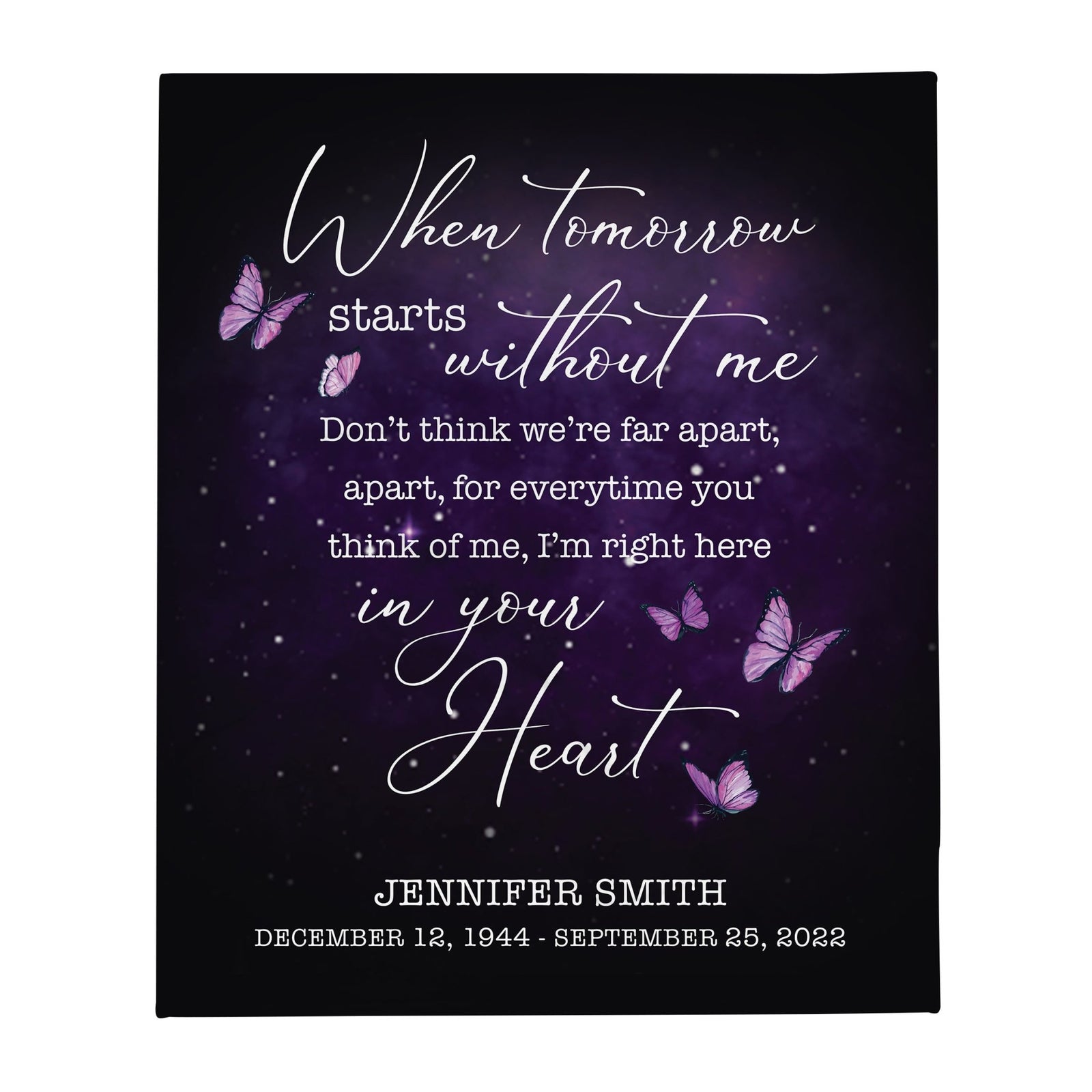 Custom Memorial Soft Throw Blankets for Home Décor - LifeSong Milestones