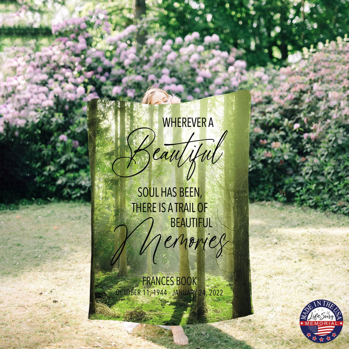 Custom Memorial Soft Throw Blankets for Home Décor - LifeSong Milestones