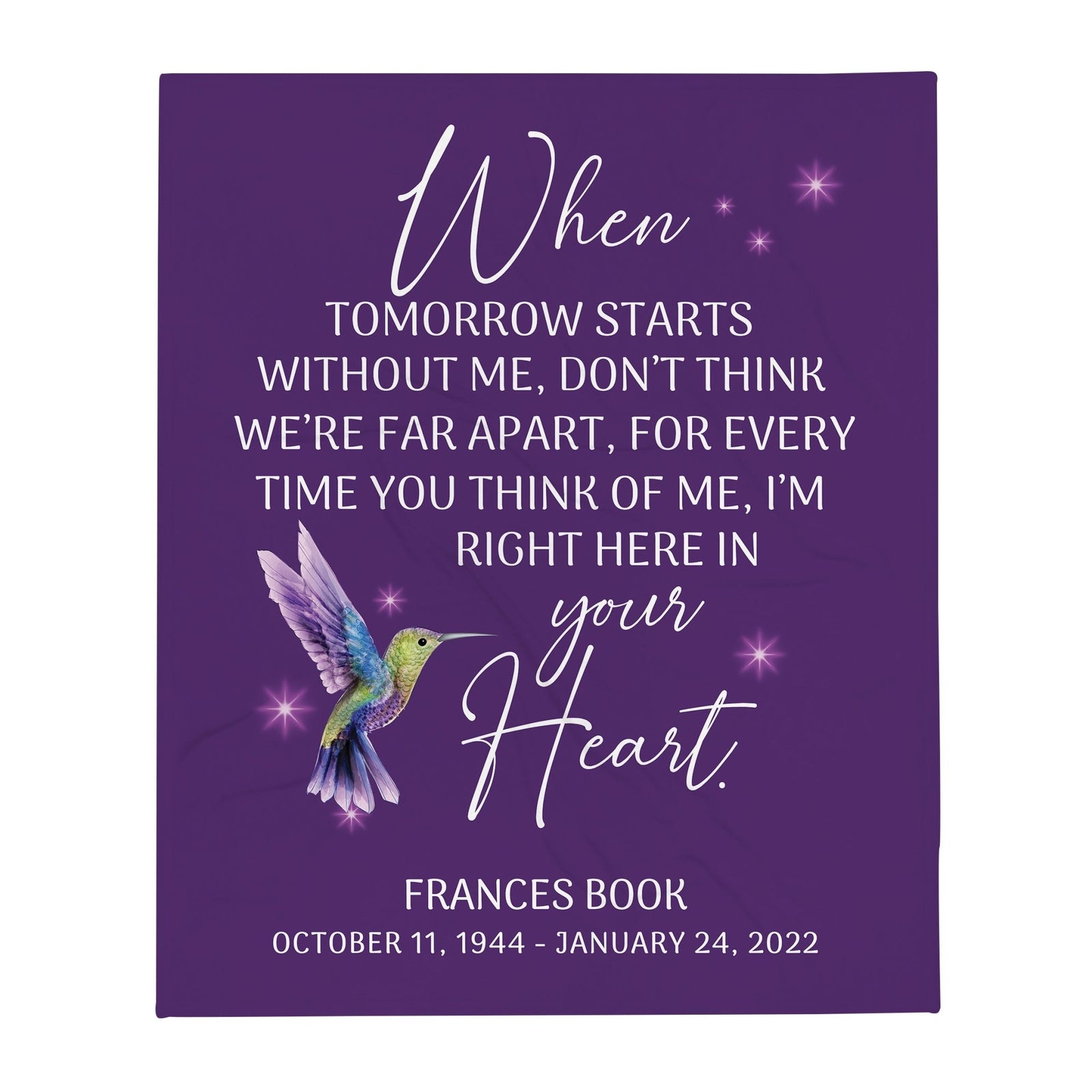 Custom Memorial Soft Throw Blankets for Home Décor - LifeSong Milestones