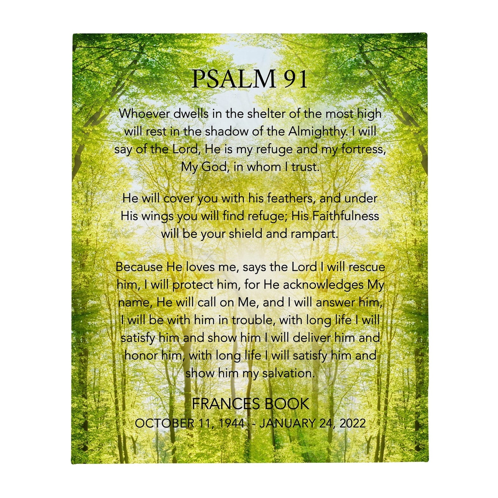 Custom Memorial Soft Throw Blankets for Home Décor - LifeSong Milestones