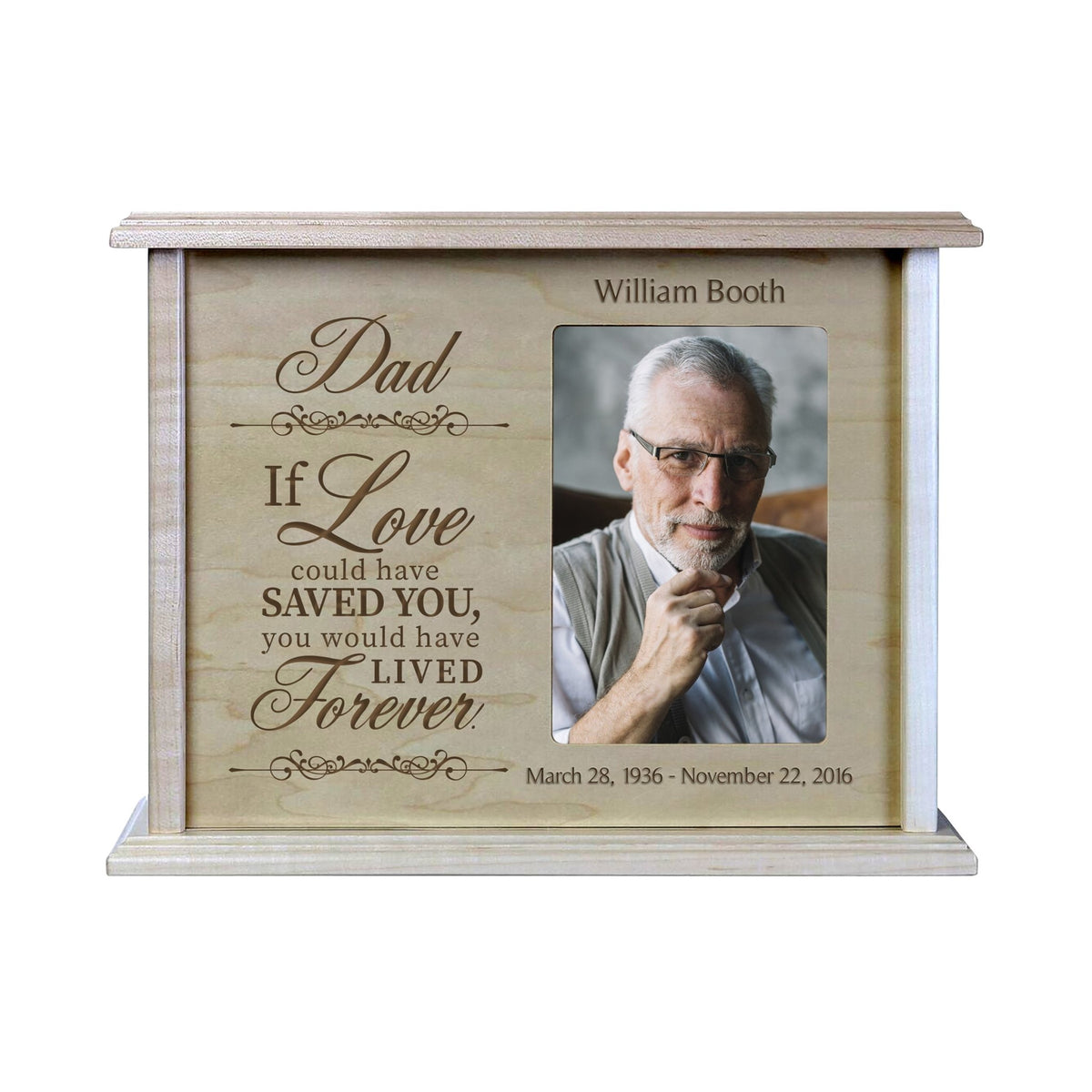 Engraved Funeral Cremation Urn for Human Ashes