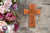 Custom Memorial Wooden Cross 7x11 I Carried You Dove - LifeSong Milestones