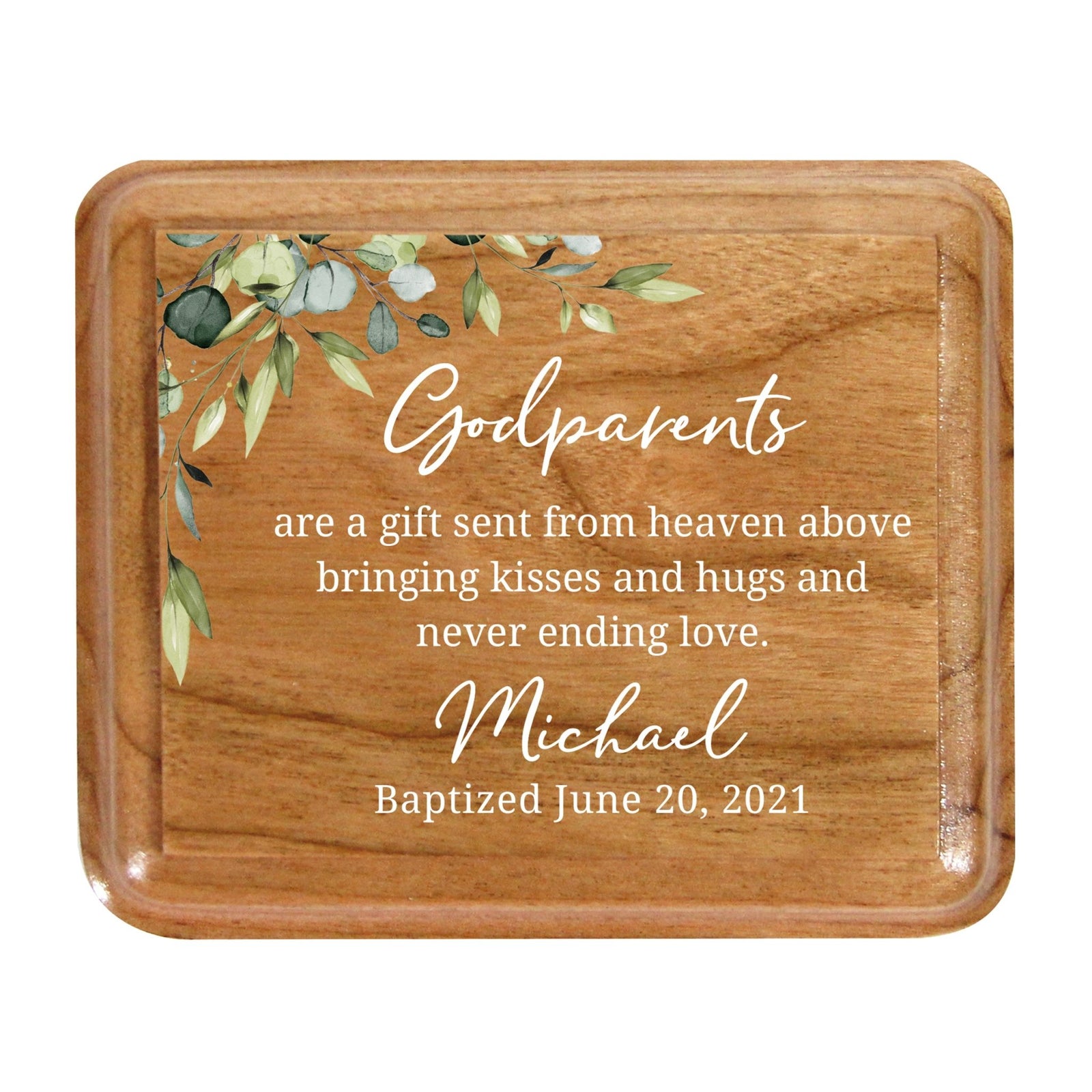 Lifesong Milestones Personalized Modern Keepsake Box Baptism Gift for Baby Girl or Boy | Baptismal Gifts
