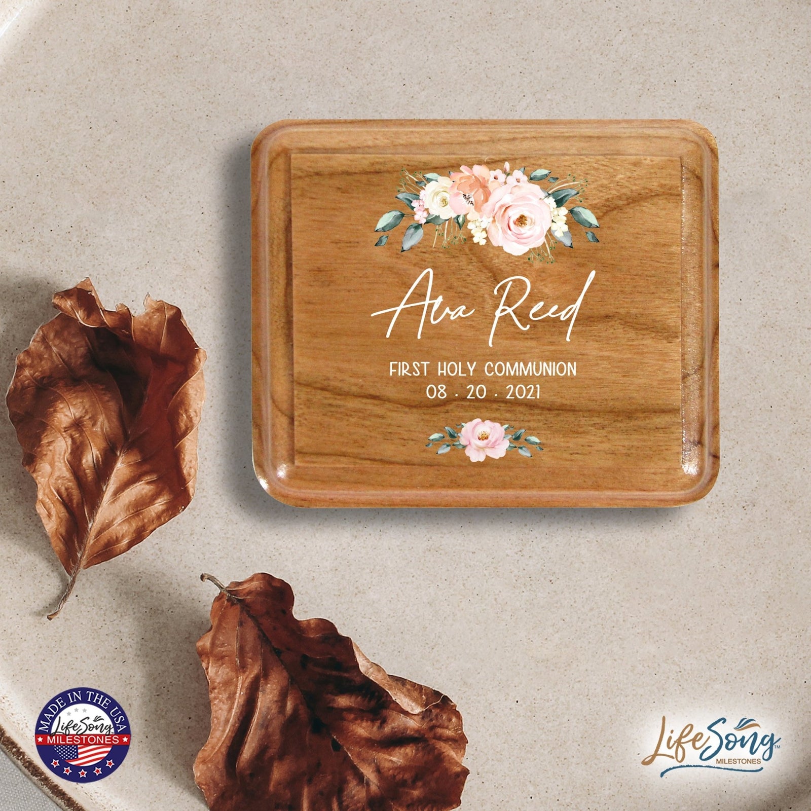 Custom Modern Holy Communion Keepsake Box 3.5x3 First Communion - LifeSong Milestones