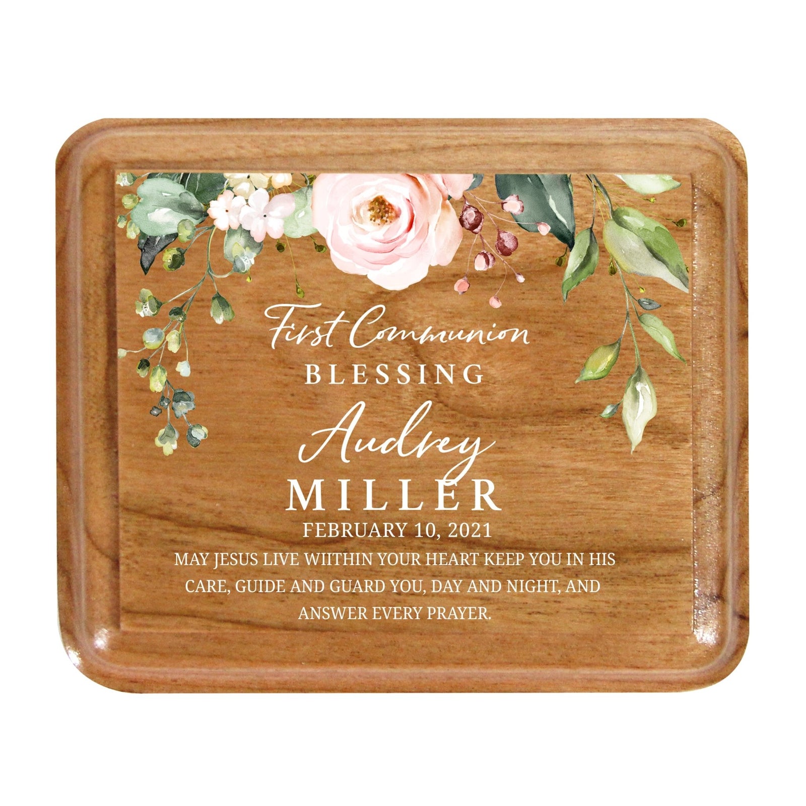 Custom Modern Holy Communion Keepsake Box 3.5x3 First Communion - LifeSong Milestones