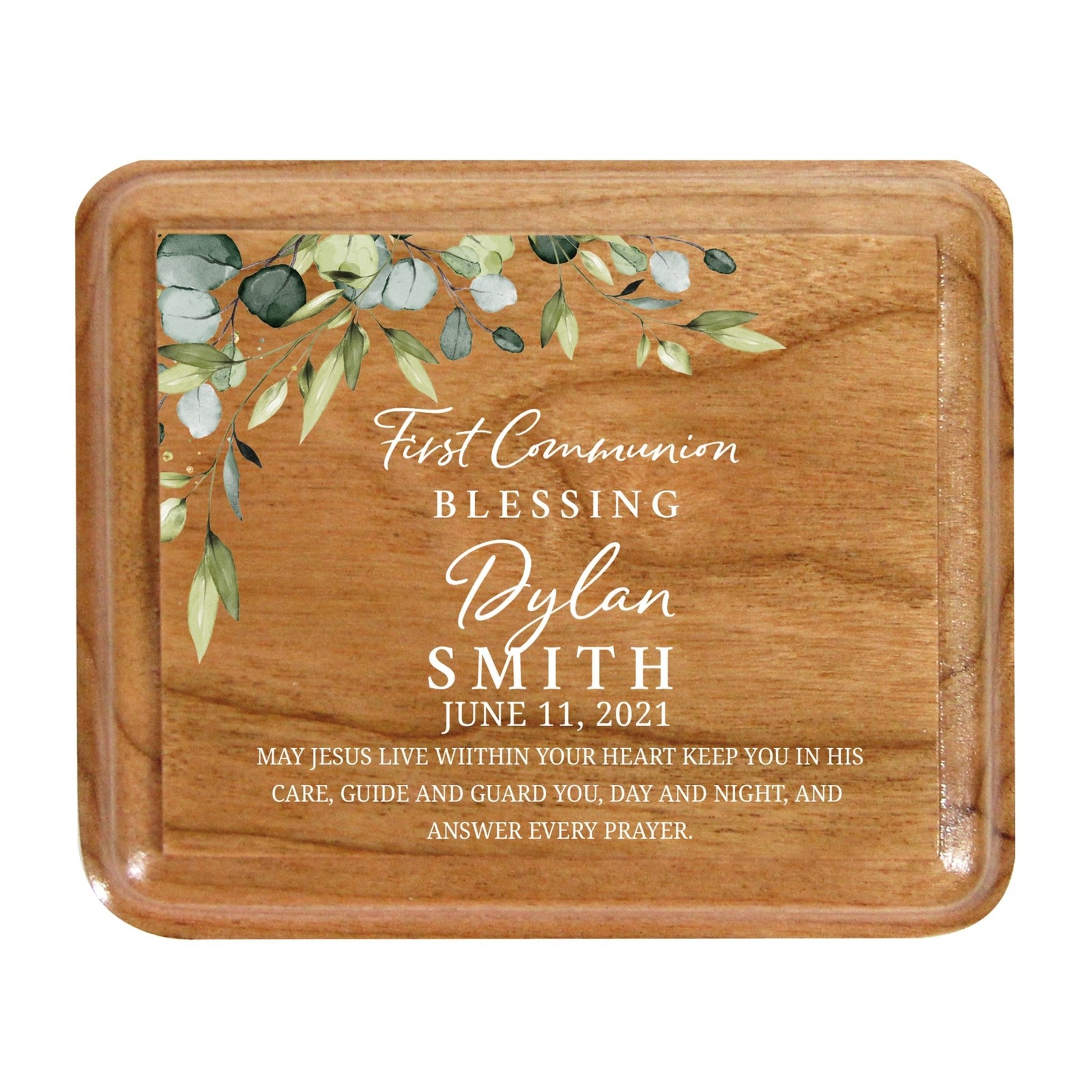 Custom Modern Holy Communion Keepsake Box 3.5x3 First Communion - LifeSong Milestones