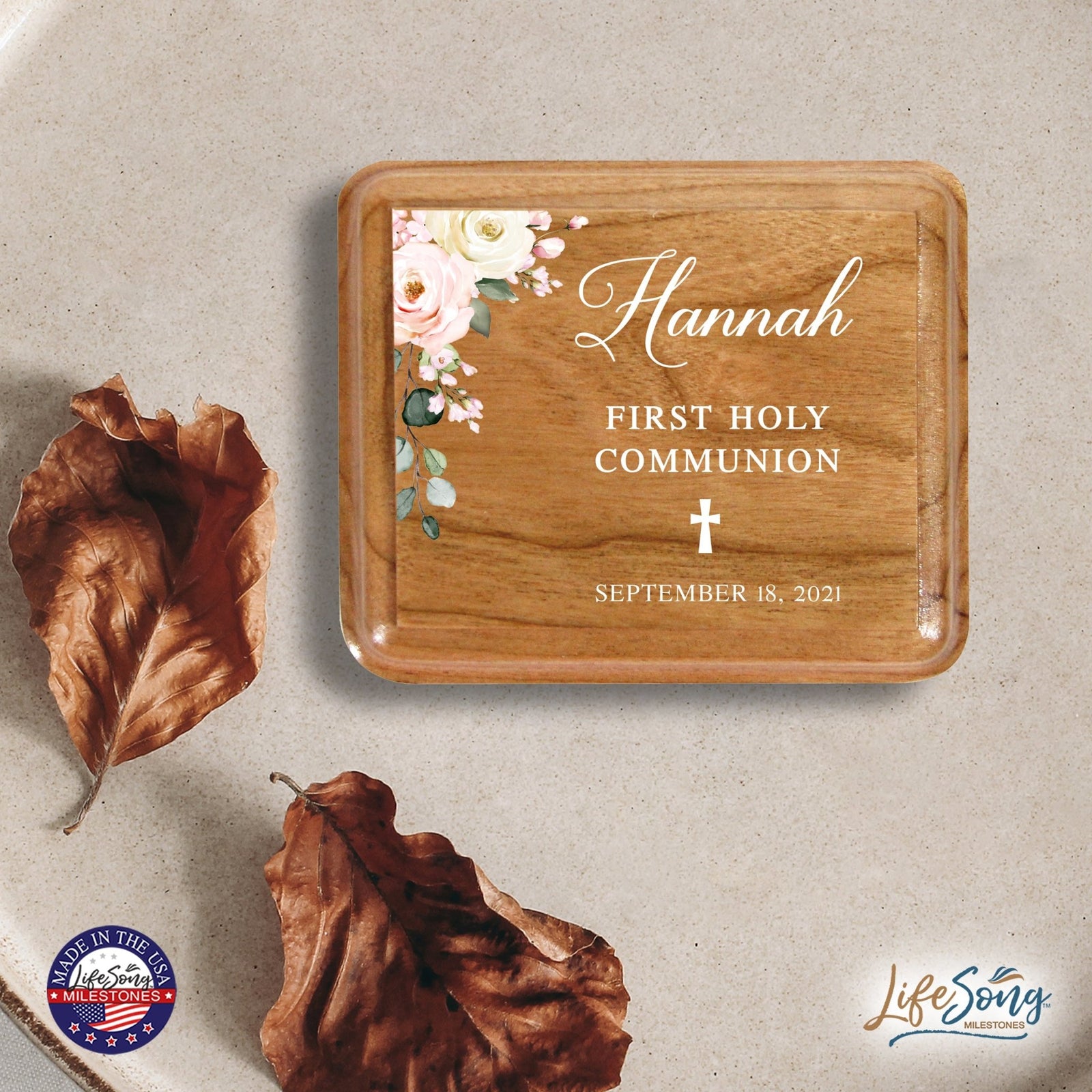 Custom Modern Holy Communion Keepsake Box 3.5x3 First Holy Communion - LifeSong Milestones