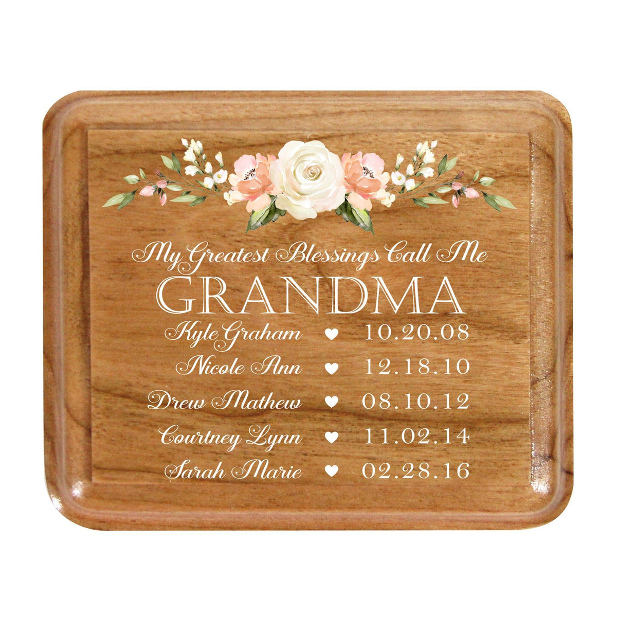 Custom Modern Keepsake Box Inspirational Quotes for Grandmother 3.5x3 My Greatest Blessings - LifeSong Milestones