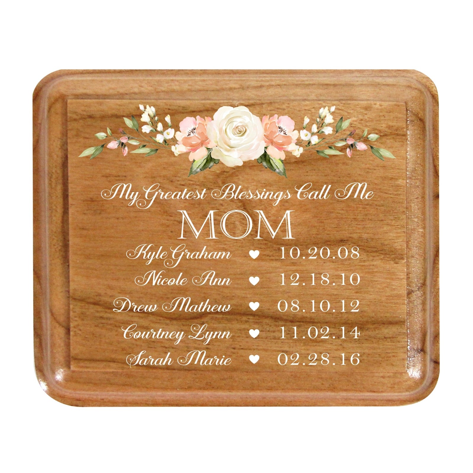 Custom Modern Keepsake Box Inspirational Quotes for Mom 3.5x3 My Greatest Blessings - LifeSong Milestones