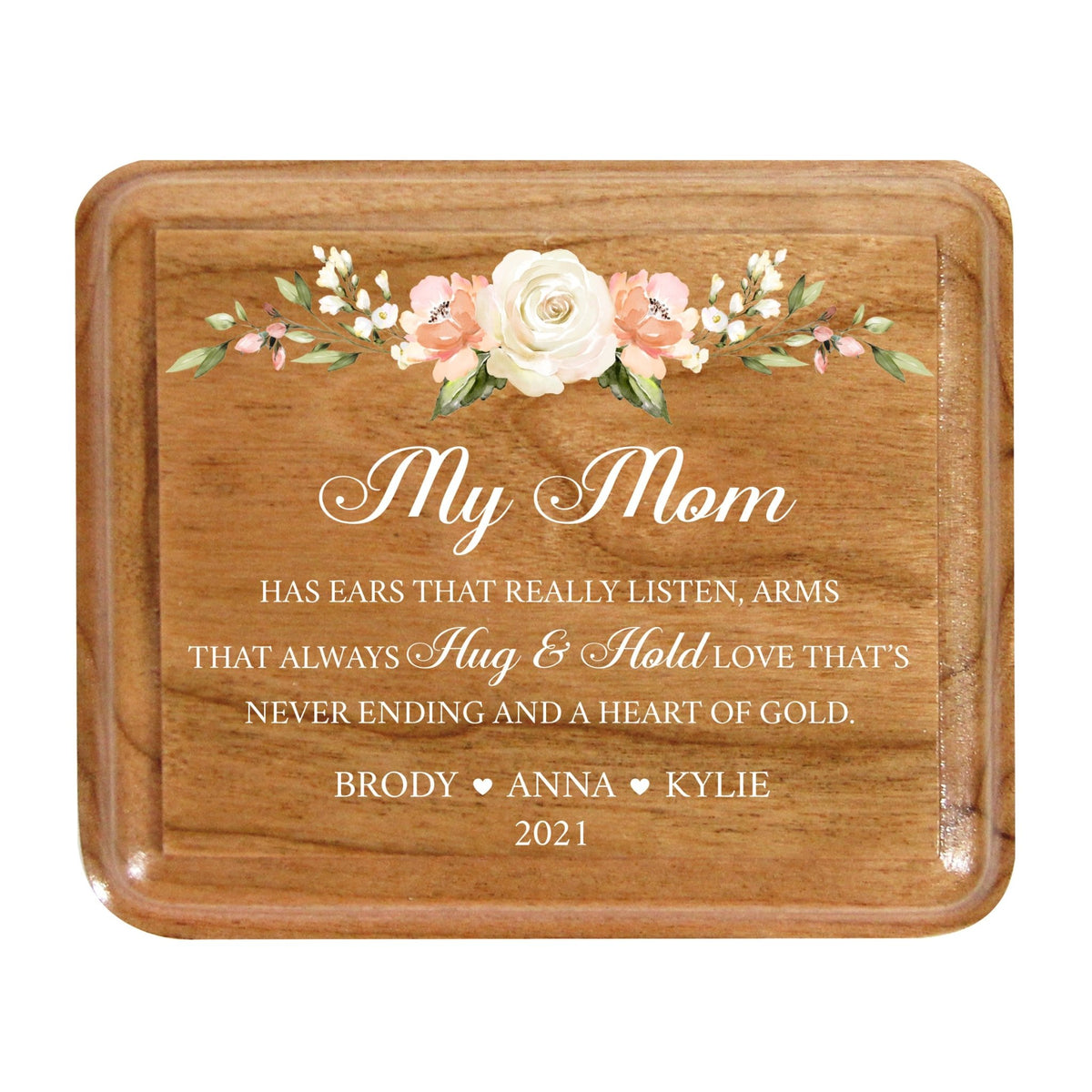 Custom Modern Keepsake Box Inspirational Quotes for Mom 3.5x3 My Mom Has - LifeSong Milestones