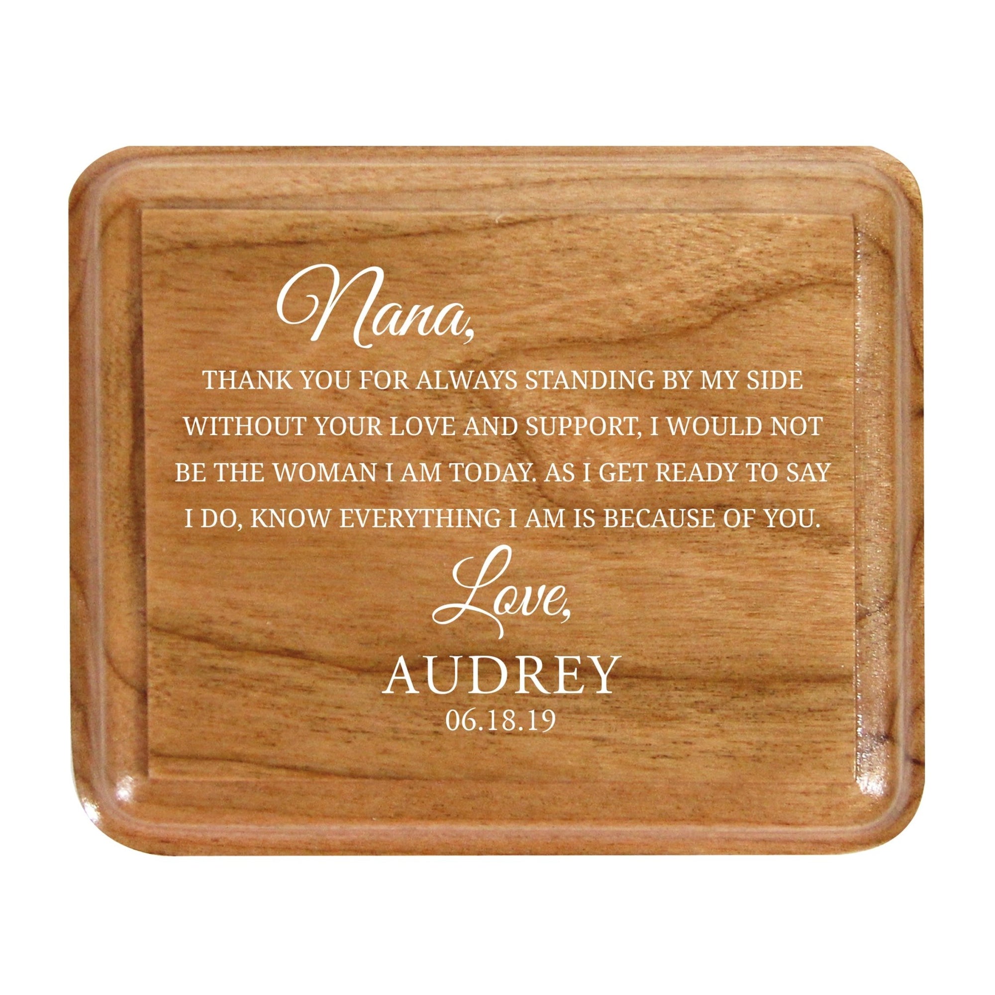 Custom Modern Keepsake Box Inspirational Quotes for Nana 3.5x3 Nana, Thank You - LifeSong Milestones