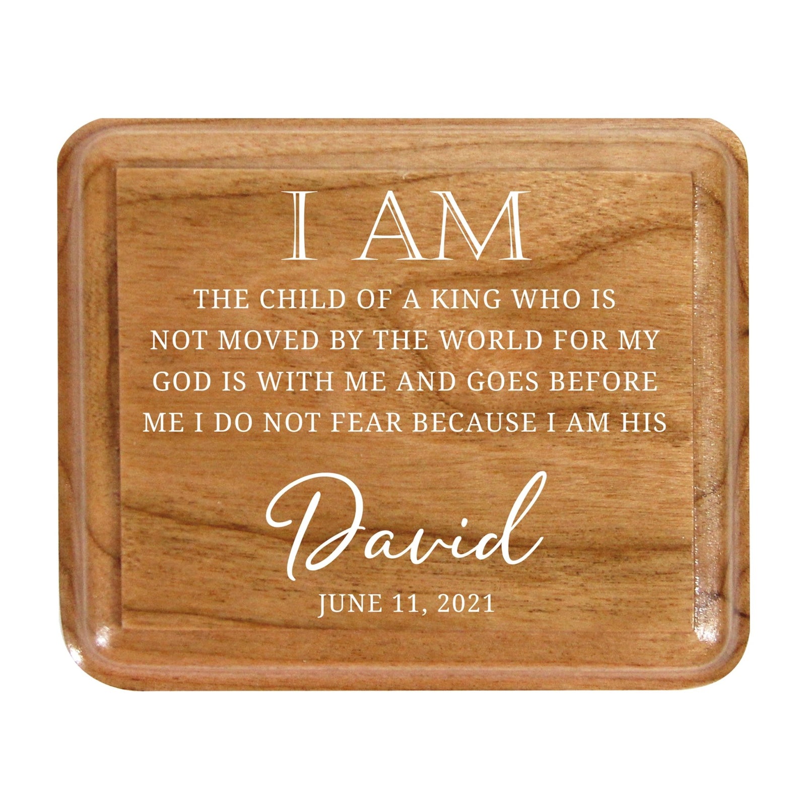 Custom Modern Keepsake Box with Inspirational Quotes 3.5x3 I Am The Child - LifeSong Milestones