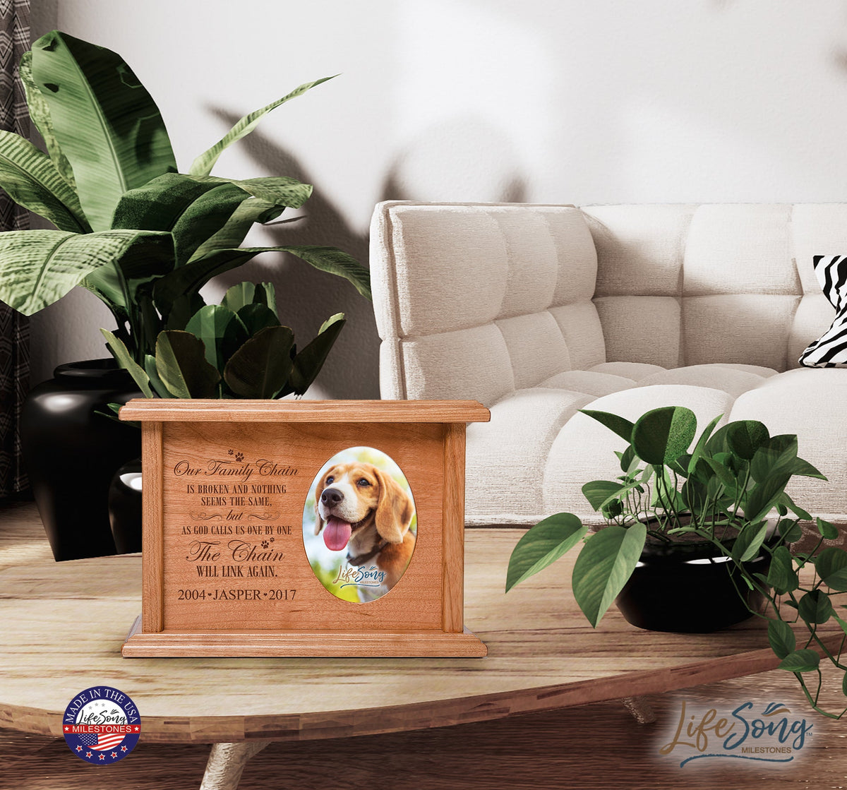 Pet Memorial Personalized Cremation Urn Box