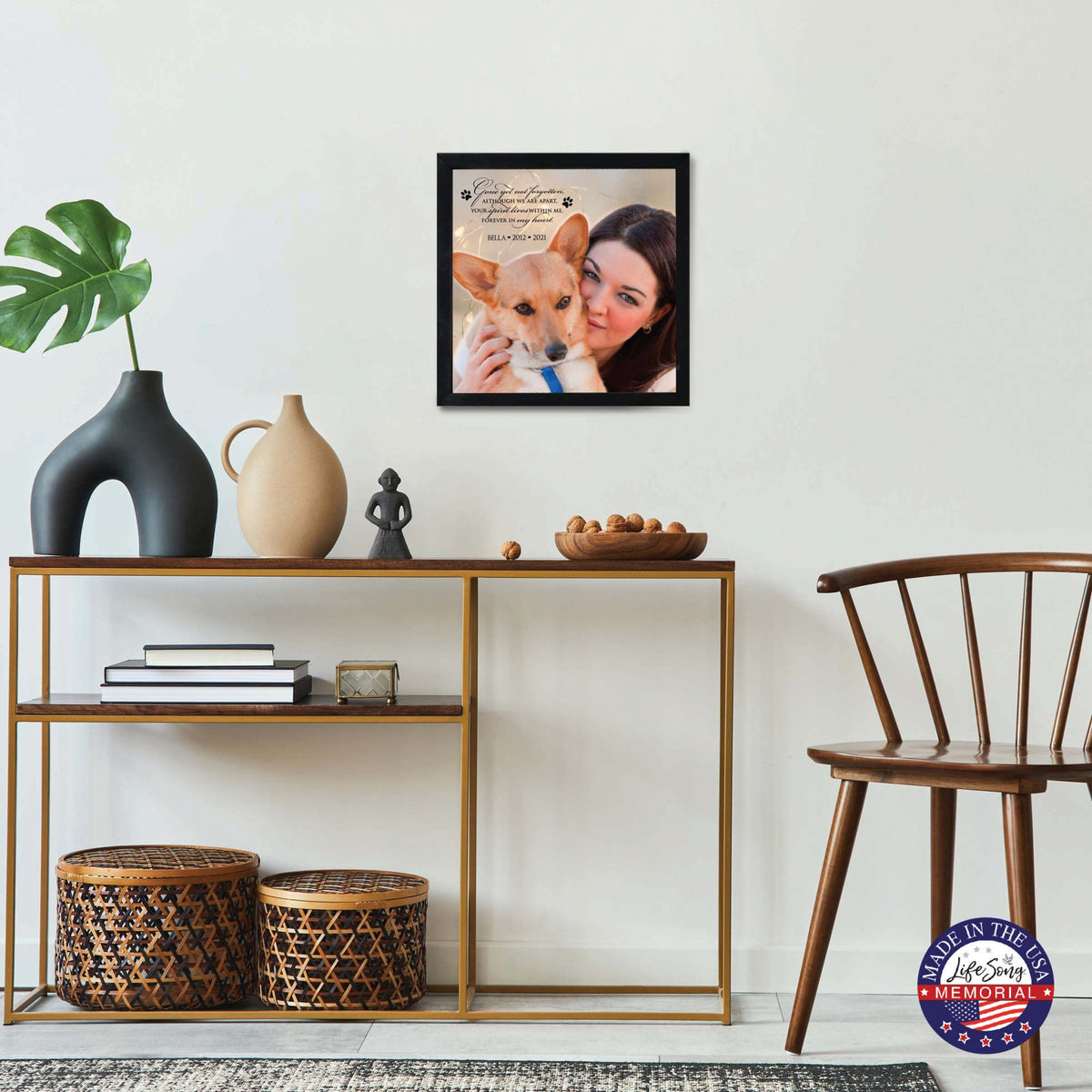 Custom Pet Memorial Framed Shadow Box Wall Décor for the Loss of Beloved Pet - Gone Yet Not Forgotten - LifeSong Milestones
