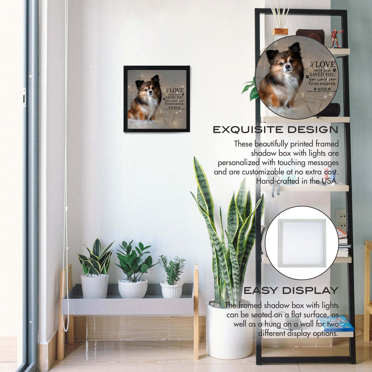 Custom Pet Memorial Framed Shadow Box Wall Décor for the Loss of Beloved Pet - If Love Could Have - LifeSong Milestones