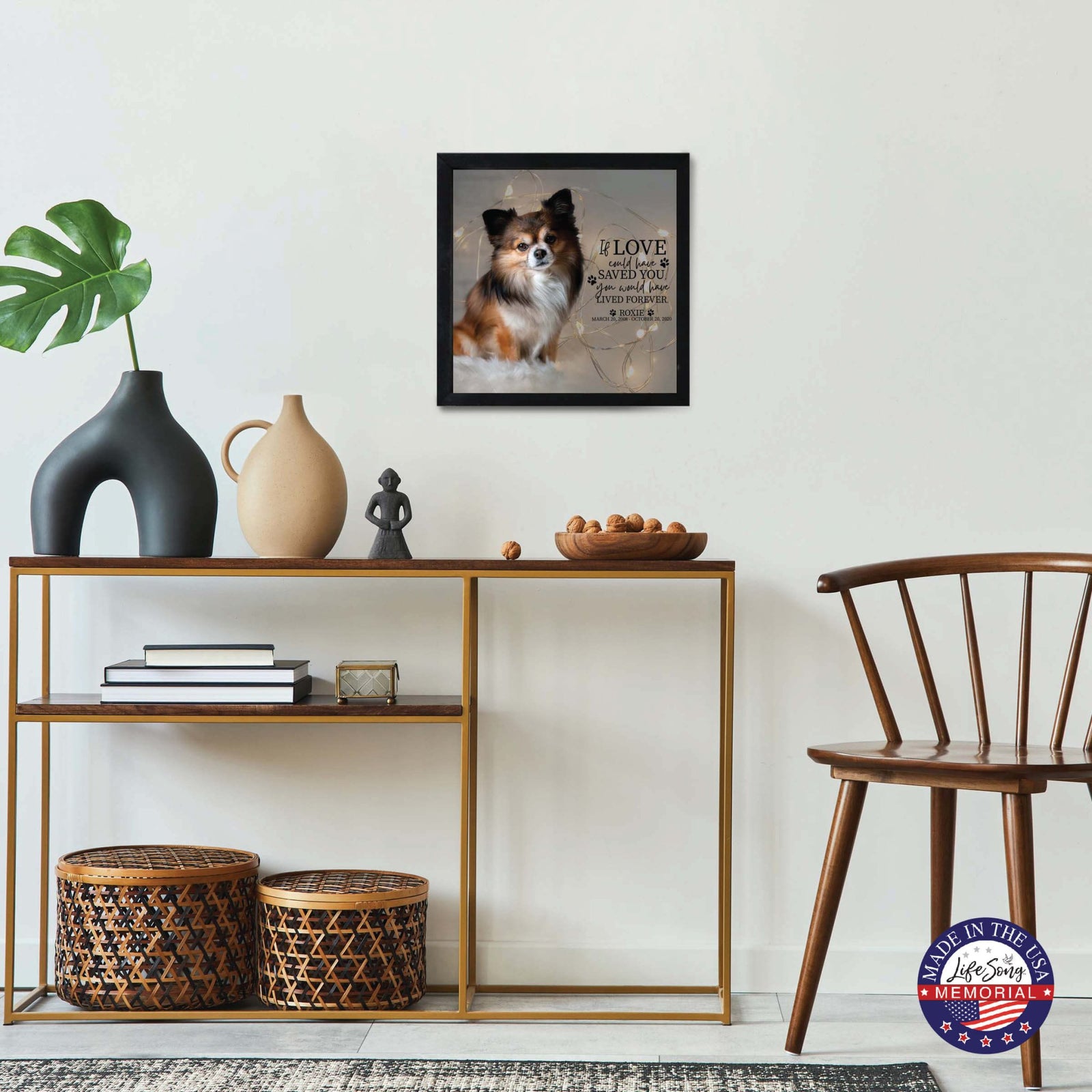 Custom Pet Memorial Framed Shadow Box Wall Décor for the Loss of Beloved Pet - If Love Could Have - LifeSong Milestones