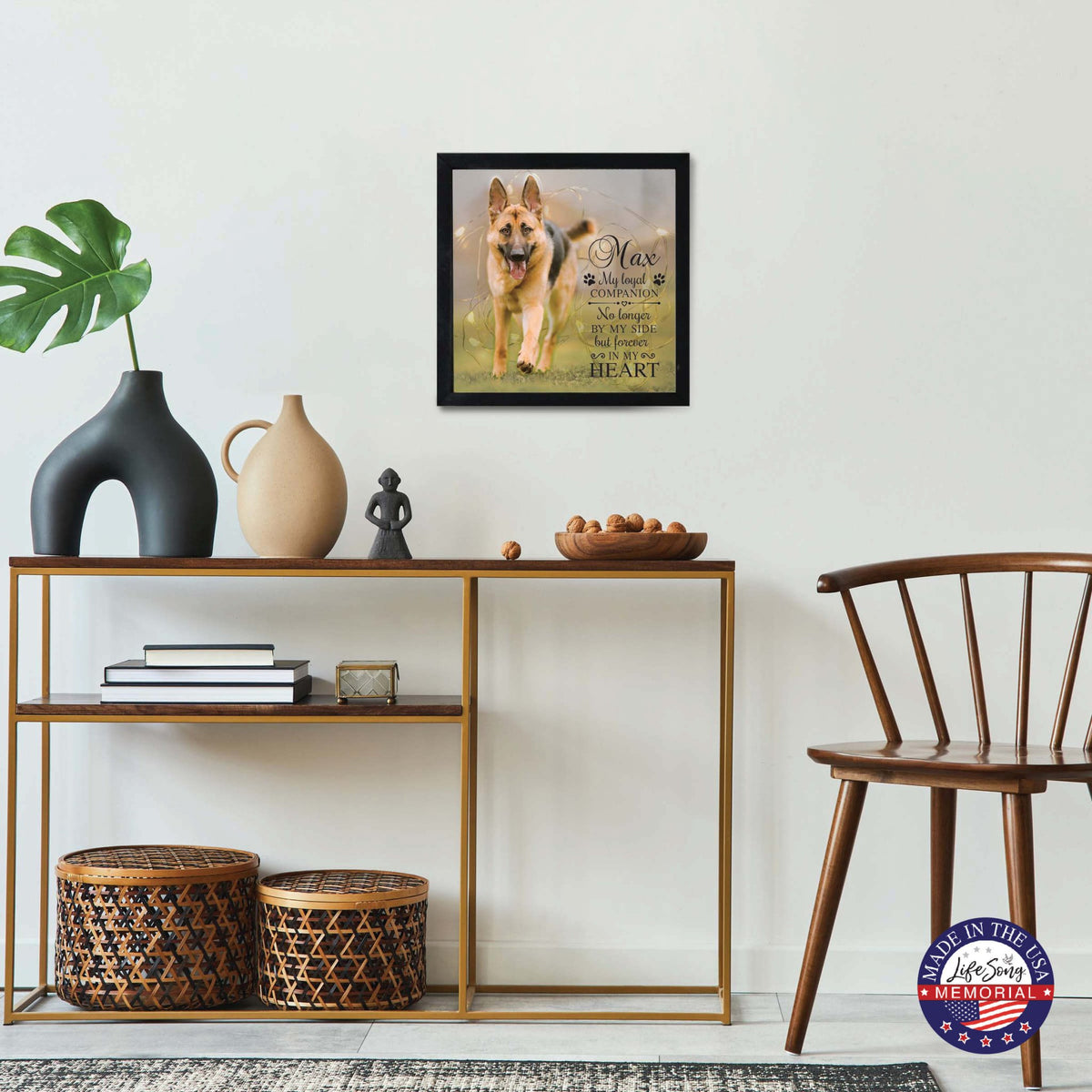 Custom Pet Memorial Framed Shadow Box Wall Décor for the Loss of Beloved Pet - My Loyal Companion - LifeSong Milestones