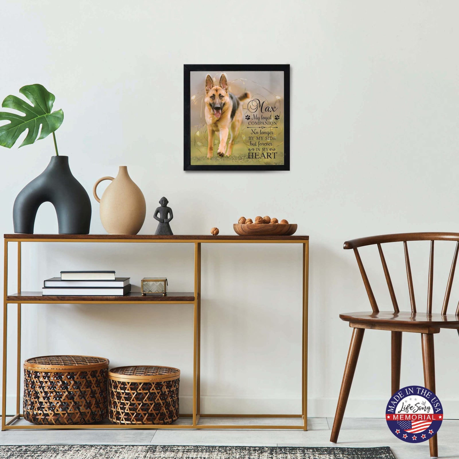 Custom Pet Memorial Framed Shadow Box Wall Décor for the Loss of Beloved Pet - My Loyal Companion - LifeSong Milestones