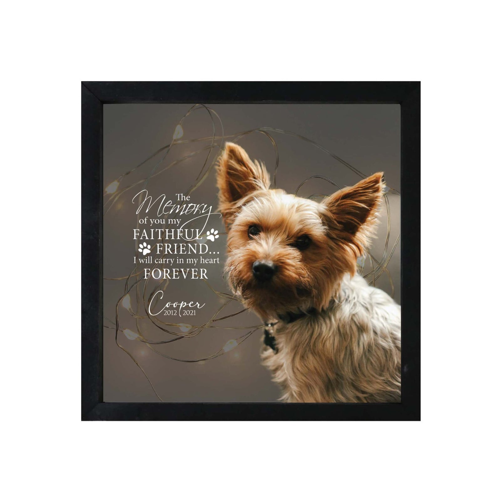 Custom Pet Memorial Framed Shadow Box Wall Décor for the Loss of Beloved Pet - The Memory Of You - LifeSong Milestones