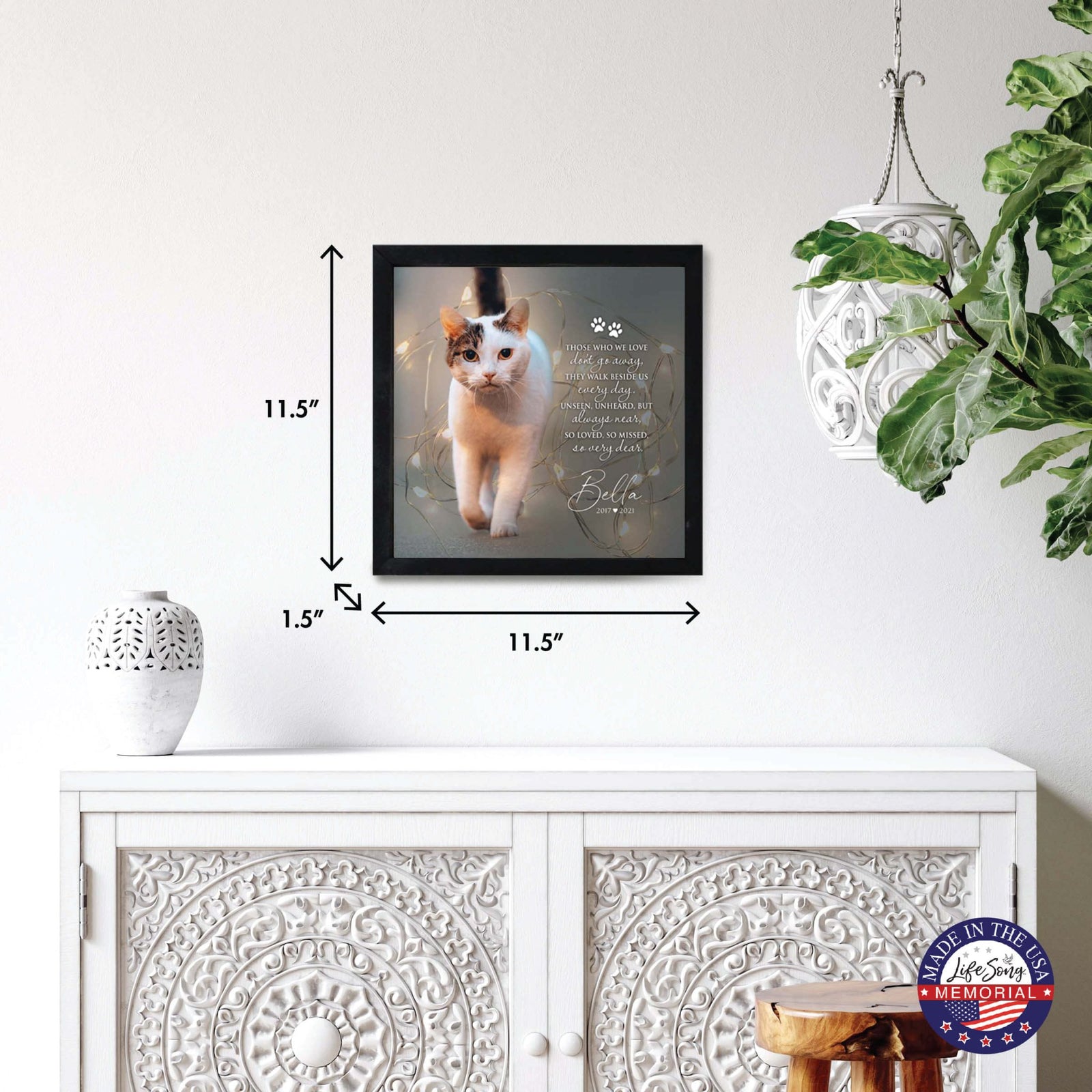 Custom Pet Memorial Framed Shadow Box Wall Décor for the Loss of Beloved Pet - Those Who We Love - LifeSong Milestones