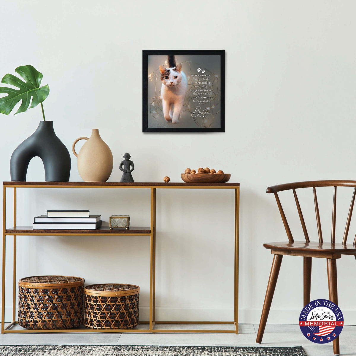 Custom Pet Memorial Framed Shadow Box Wall Décor for the Loss of Beloved Pet - Those Who We Love - LifeSong Milestones