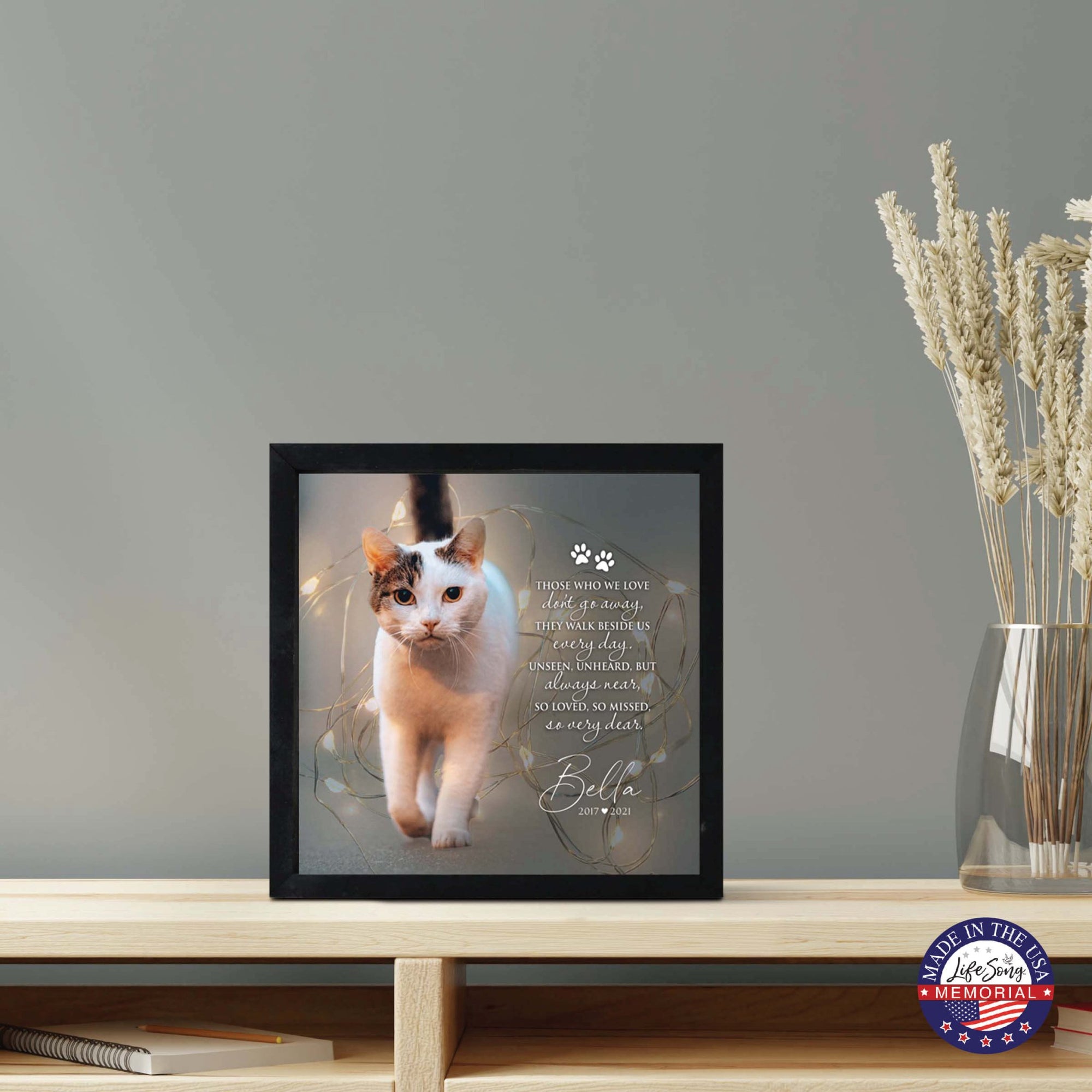 Custom Pet Memorial Framed Shadow Box Wall Décor for the Loss of Beloved Pet - Those Who We Love - LifeSong Milestones