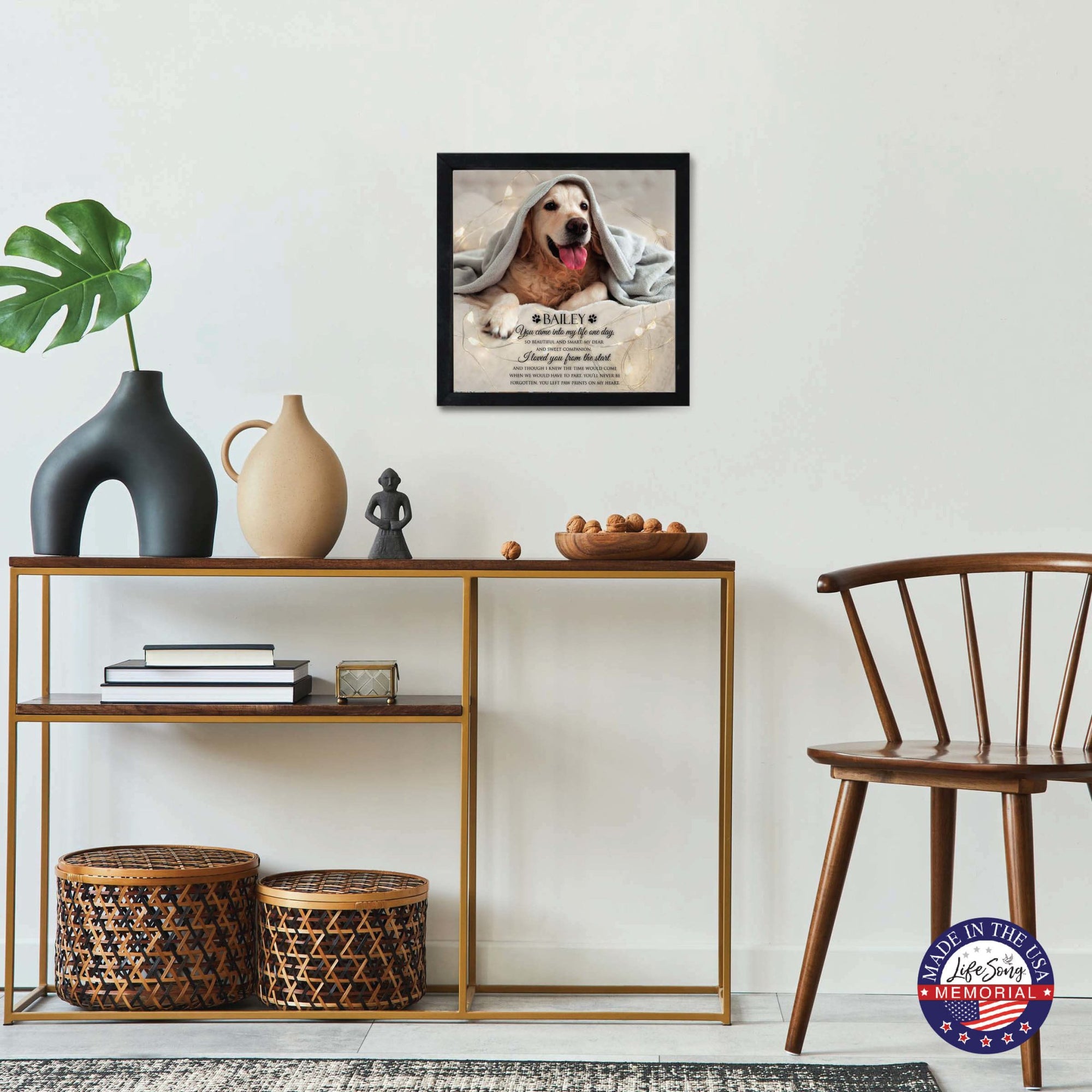 Custom Pet Memorial Shadow Box Wall Décor for the Loss of Beloved Pet - You Came Into My Life - LifeSong Milestones