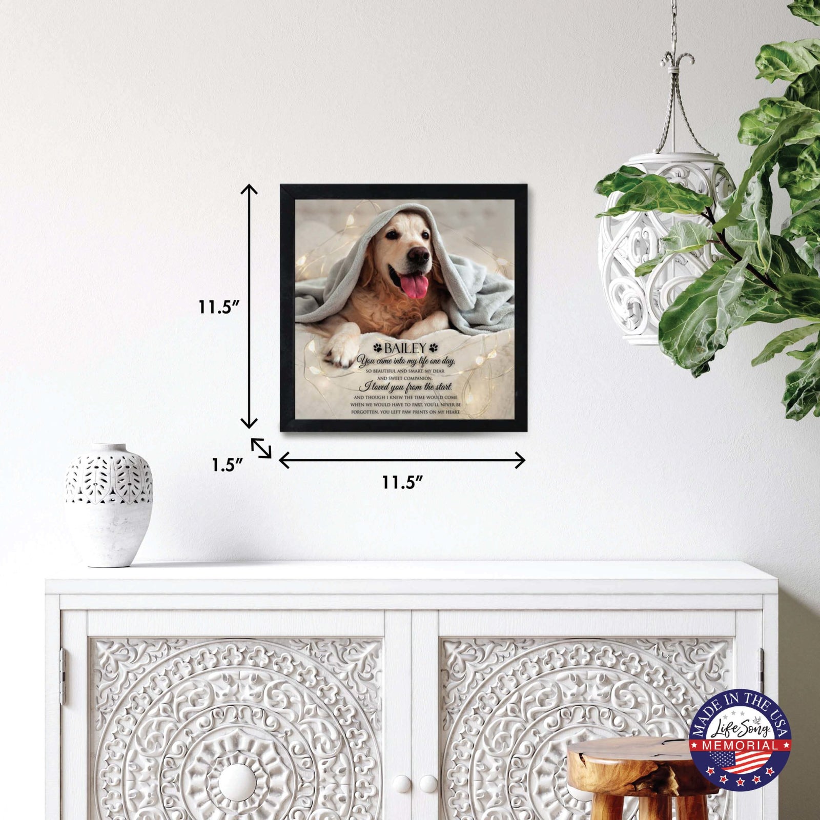 Custom Pet Memorial Shadow Box Wall Décor for the Loss of Beloved Pet - You Came Into My Life - LifeSong Milestones
