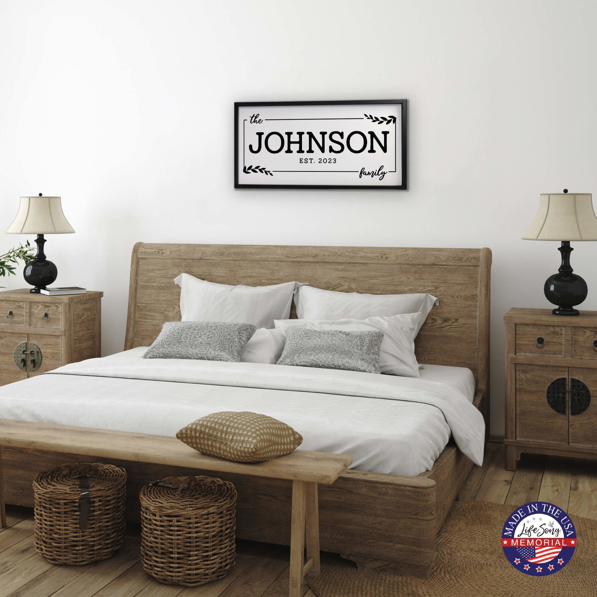 Custom Printed Family Wall Hanging Framed Shadow Box For Home Décor Ideas - Johnson Family - LifeSong Milestones