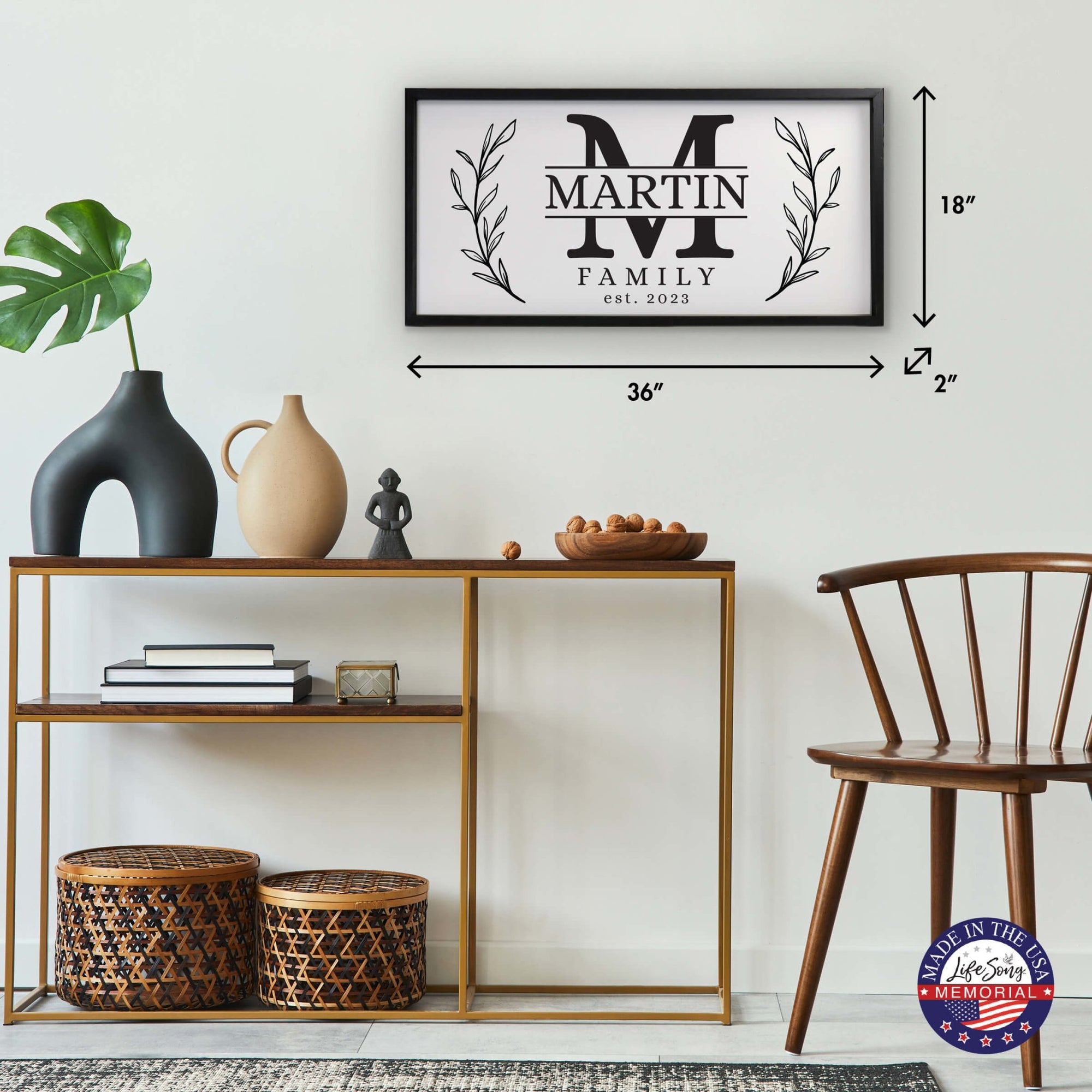 Custom Printed Family Wall Hanging Framed Shadow Box For Home Décor Ideas - Martin Family - LifeSong Milestones