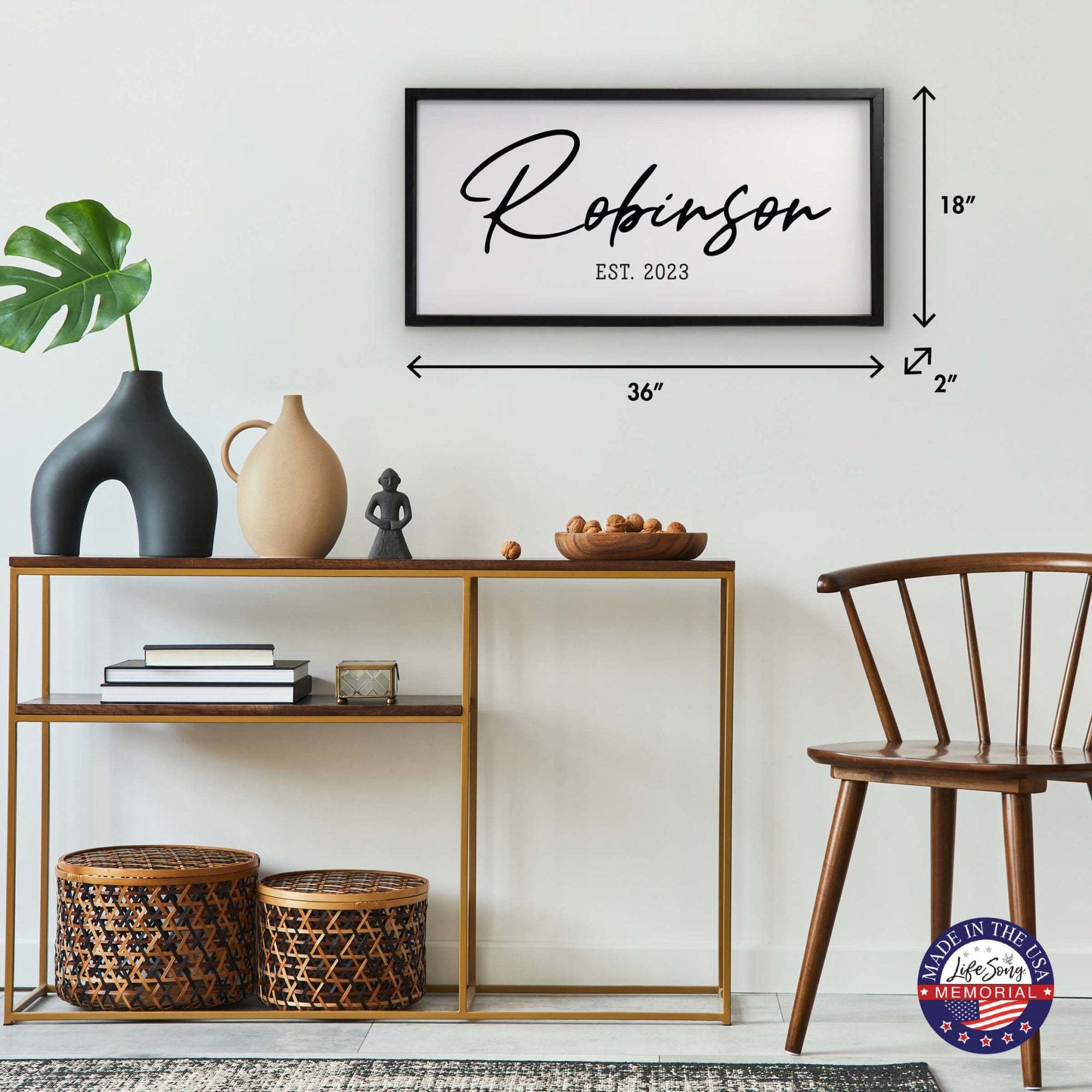 Custom Printed Family Wall Hanging Framed Shadow Box For Home Décor Ideas - Robinson Family - LifeSong Milestones