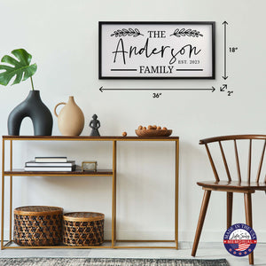 Custom Printed Family Wall Hanging Framed Shadow Box For Home Décor Ideas - The Anderson Family - LifeSong Milestones