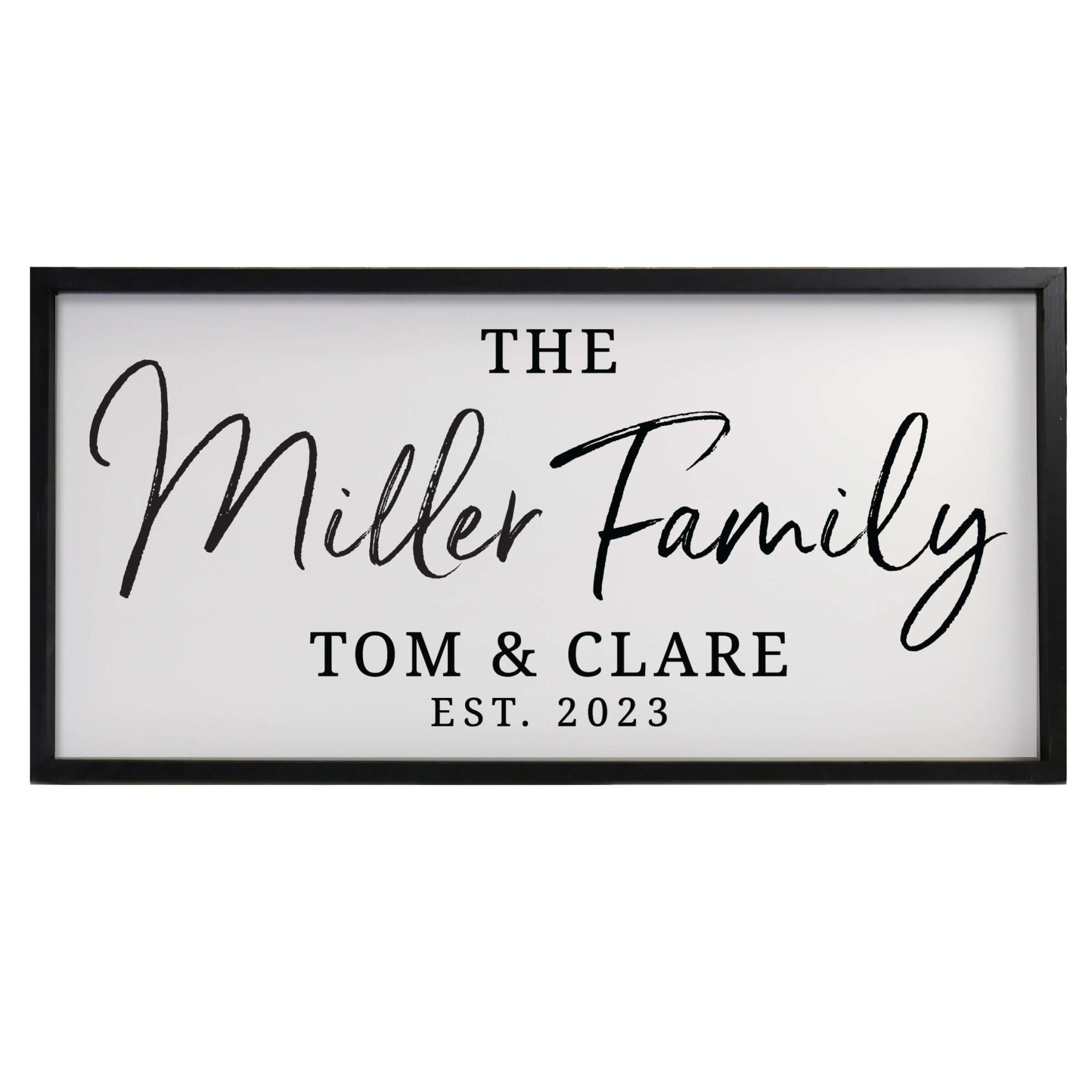 Custom Printed Family Wall Hanging Framed Shadow Box For Home Décor Ideas - The Miller Family - LifeSong Milestones