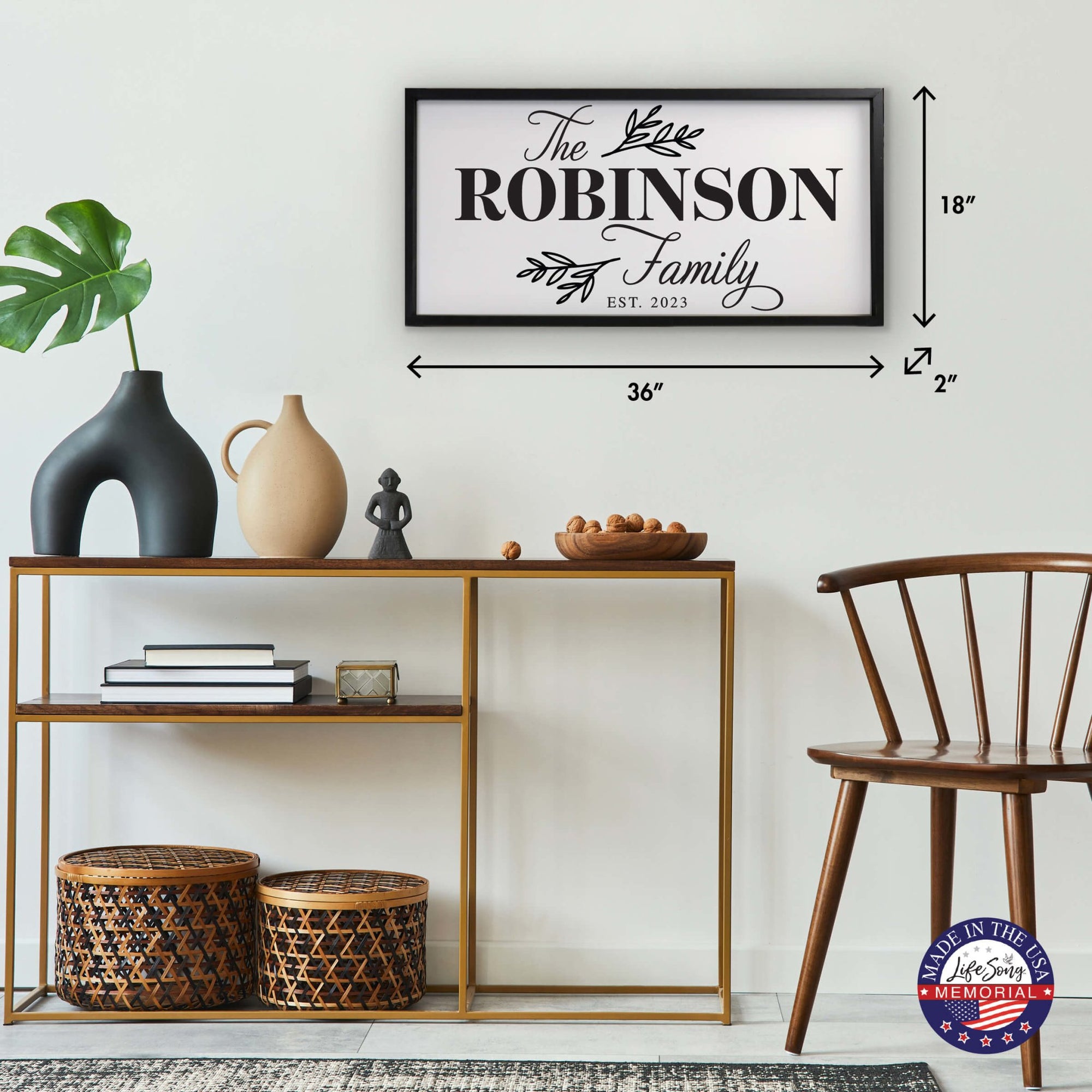 Custom Printed Family Wall Hanging Framed Shadow Box For Home Décor Ideas - The Robinson Family - LifeSong Milestones