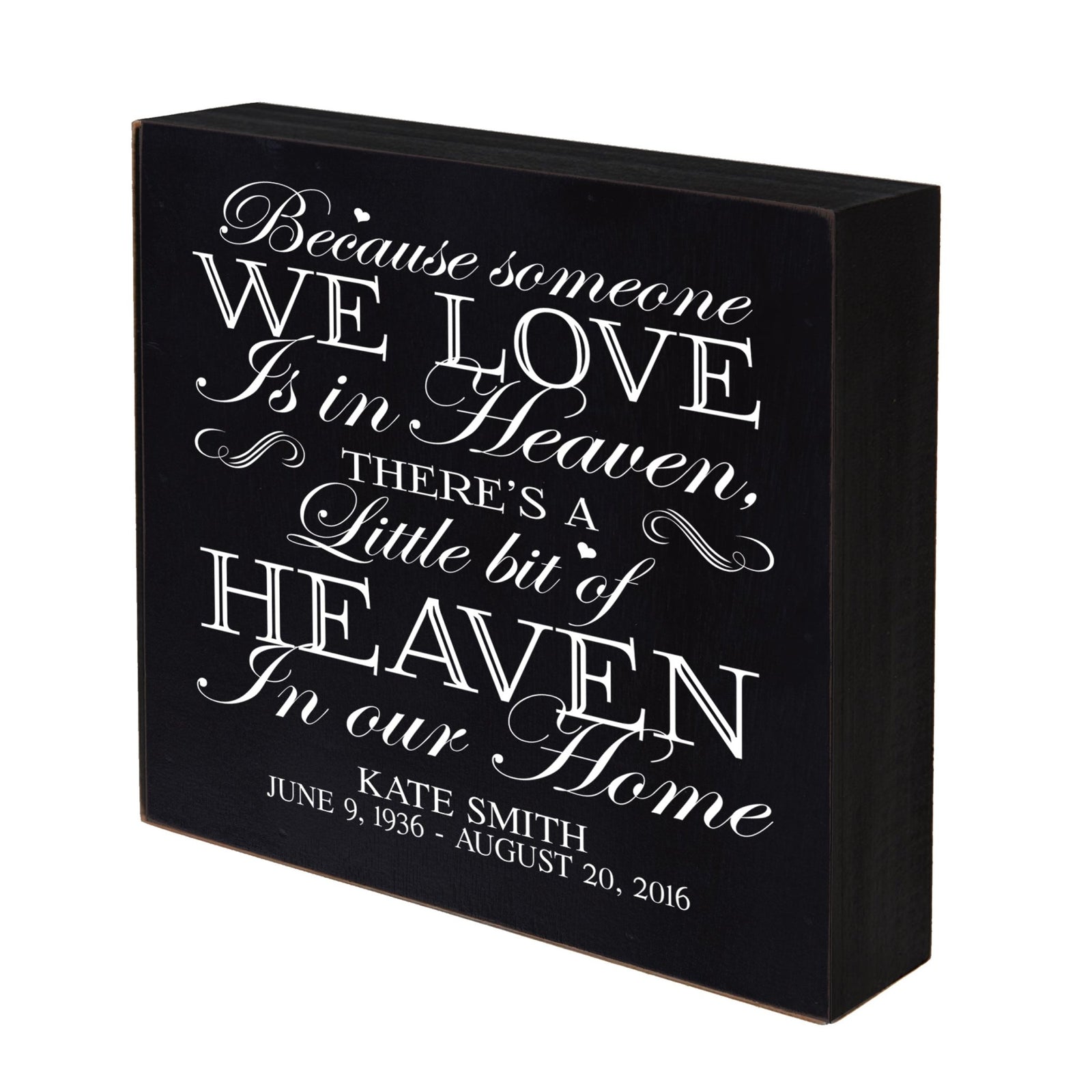 Custom Shadow Box 10x10 Someone We Love Wooden Remembrance - LifeSong Milestones