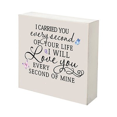 Custom Shadow Box 6x6 I Carried You Butterfly Wooden Remembrance - LifeSong Milestones