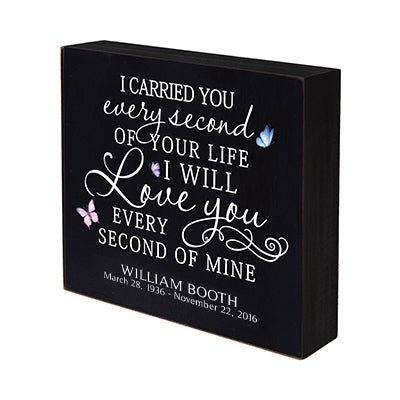 Custom Shadow Box 6x6 I Carried You Butterfly Wooden Remembrance - LifeSong Milestones
