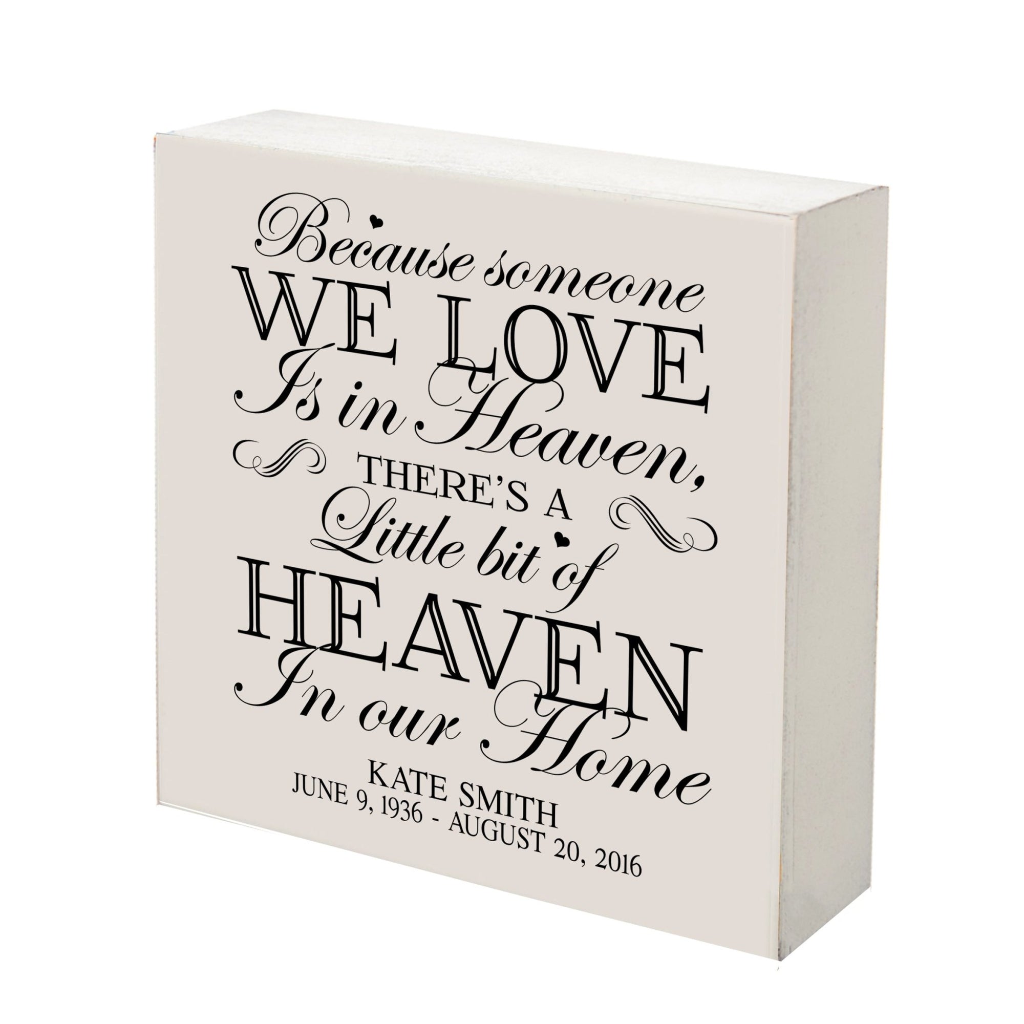 Custom Shadow Box 6x6 Someone We Love Wooden Remembrance - LifeSong Milestones