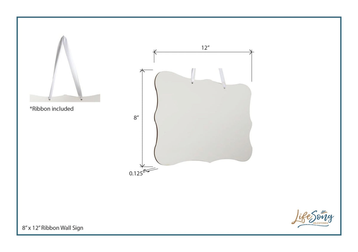 Custom Wall Hanging Signs For Wedding Ceremony, Reception, Bridal Shower 8x12| Here Comes Your Bride - LifeSong Milestones