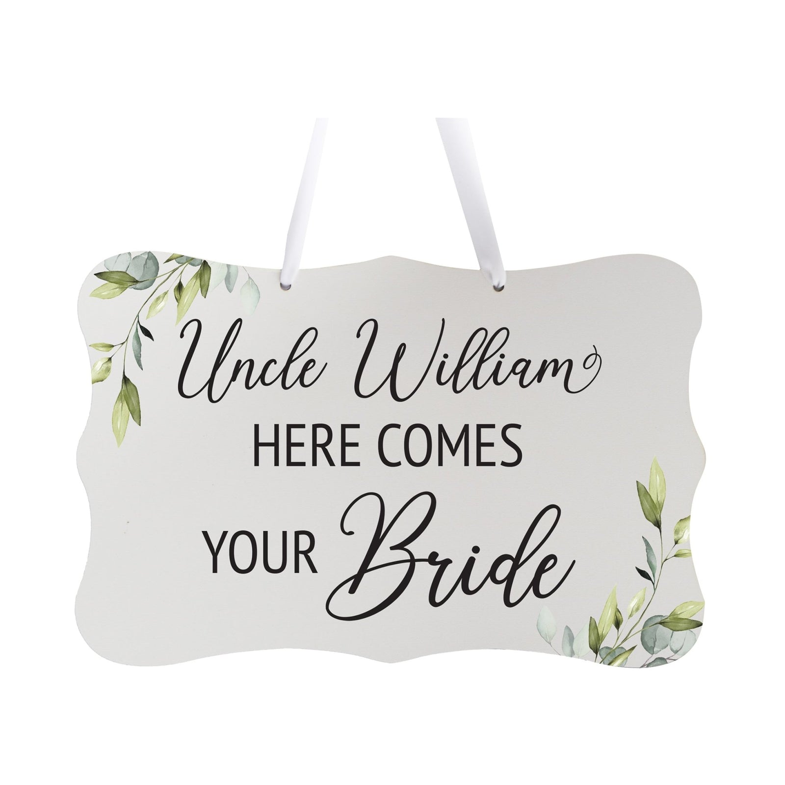 Custom Wall Hanging Signs For Wedding Ceremony, Reception, Bridal Shower 8x12| Here Comes Your Bride - LifeSong Milestones