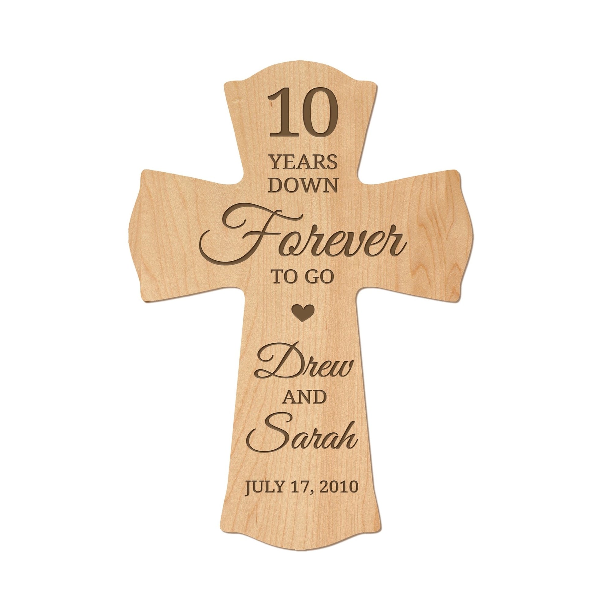 Unique Personalized Gift for 10th Anniversary – Lifesong Milestones Wedding Wall Cross