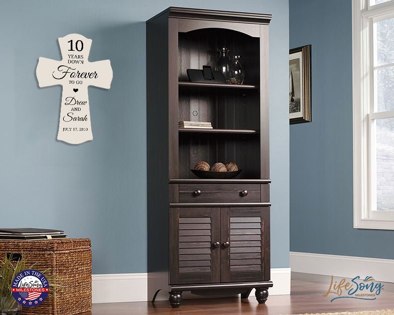 Thoughtful 10th Anniversary Celebration Idea – Lifesong Milestones Personalized Wall Cross Gift