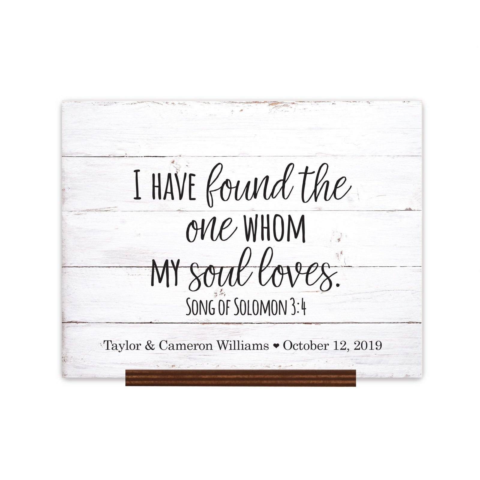 Custom Wedding Guestbook Sign w/ Stand 15” x 12” - I Have Found The One - LifeSong Milestones