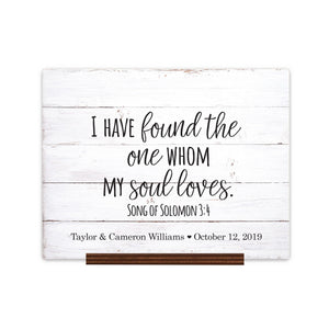 Custom Wedding Guestbook Sign w/ Stand 15” x 12” - I Have Found The One - LifeSong Milestones