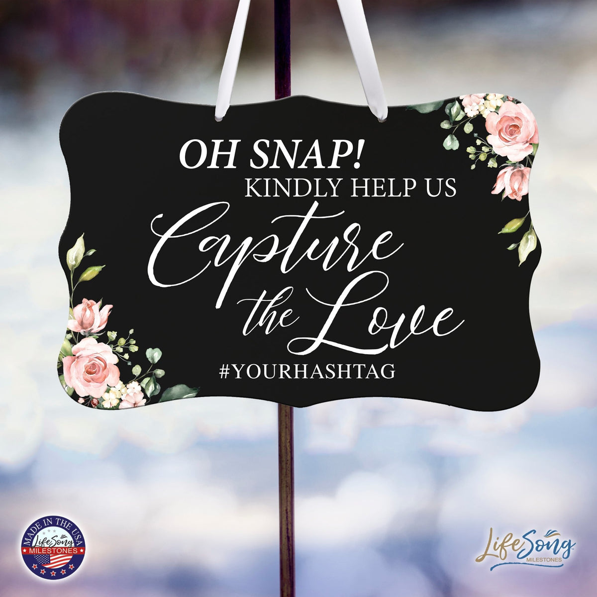 Custom Wedding Wall Hanging Signs For Ceremony And Reception For Couple - Oh, Snap! - LifeSong Milestones